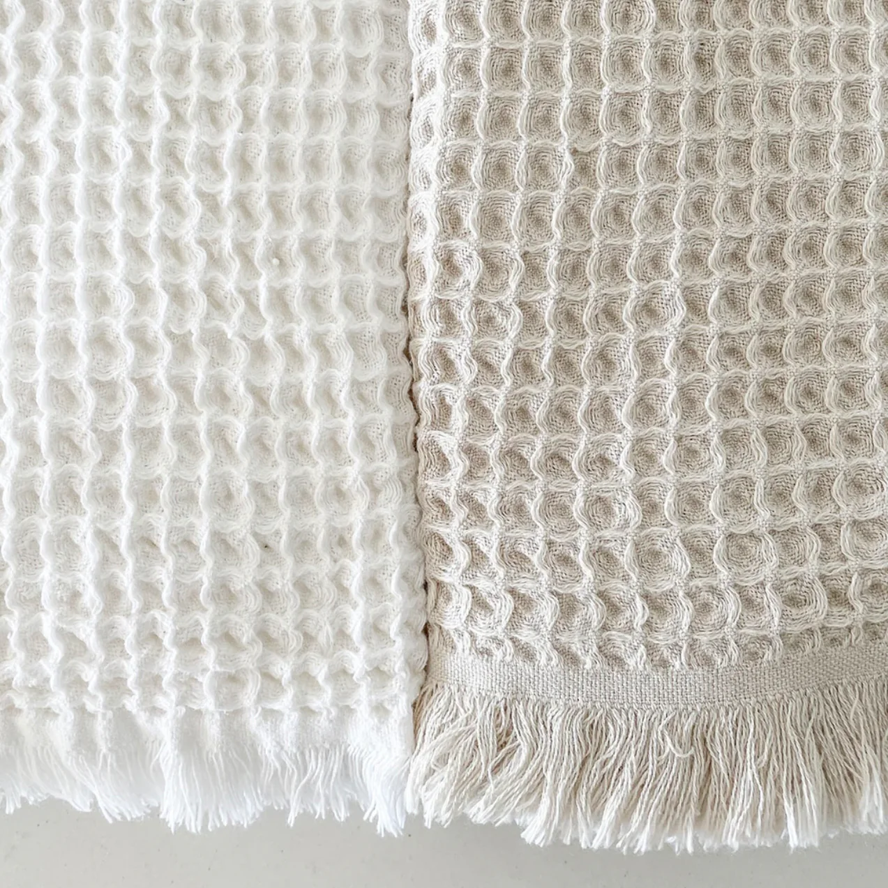 Anaya Home Turkish Cotton Waffle Weave Bath Towels