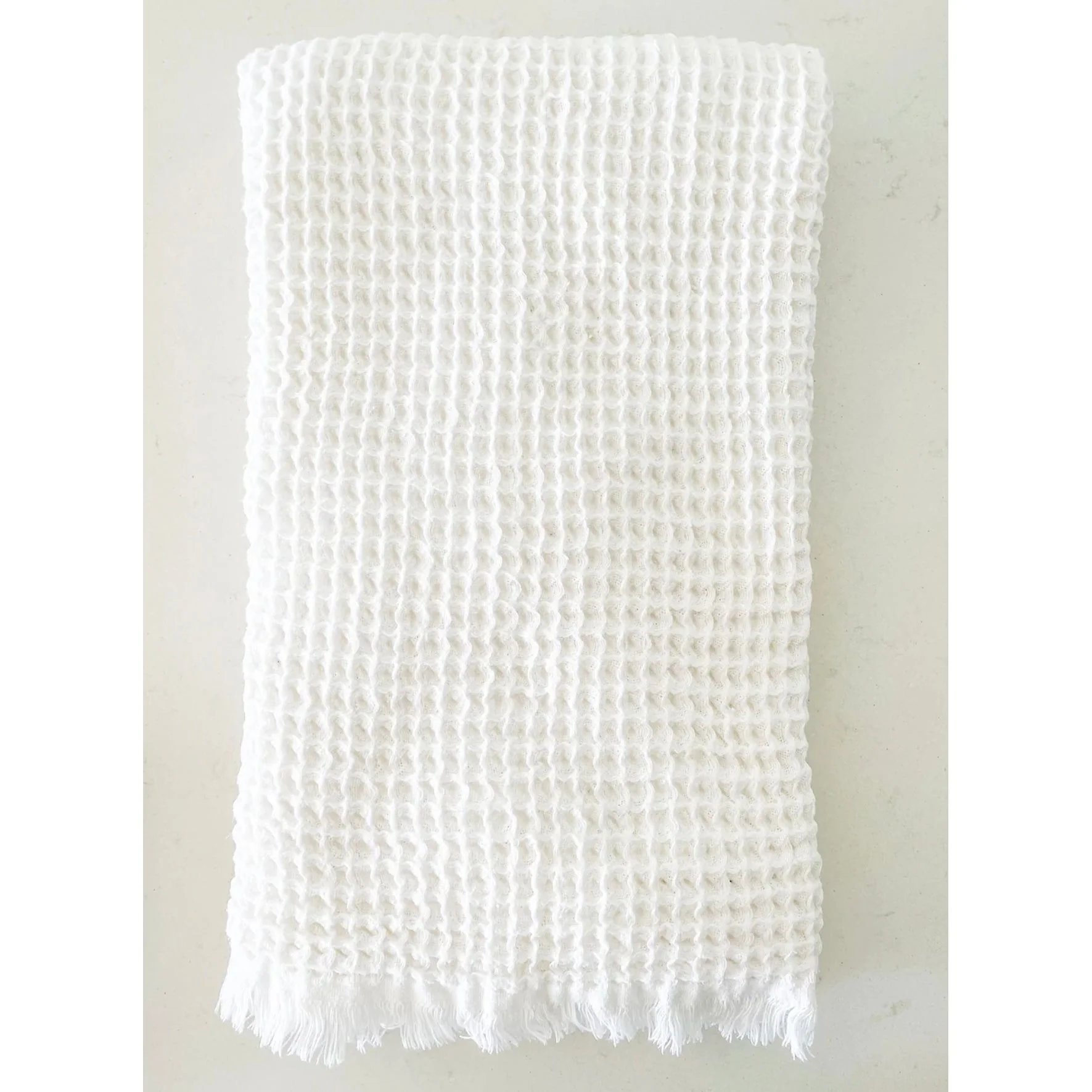 Anaya Home Turkish Cotton Waffle Weave Bath Towels - Image 2