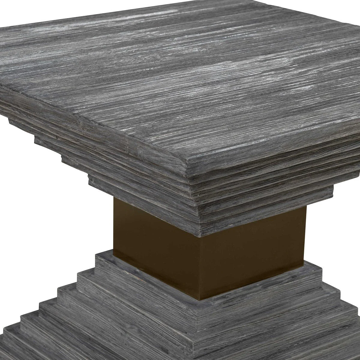 Uttermost Andes Wire Brushed Gray Geometric Modern Accent Table - Image 4