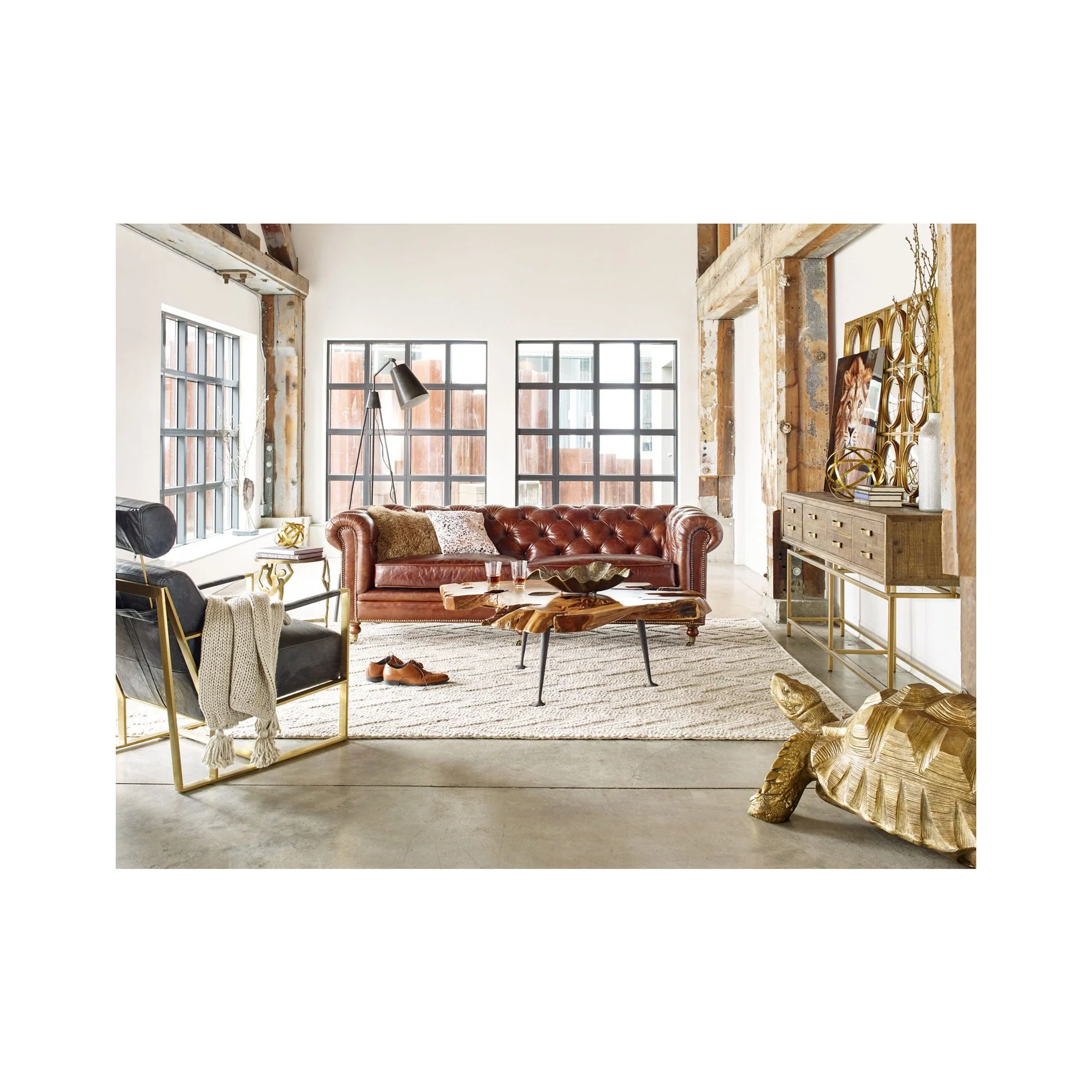 Moe’s Home Collection Annecy Reclaimed Wood Console Table - Image 3