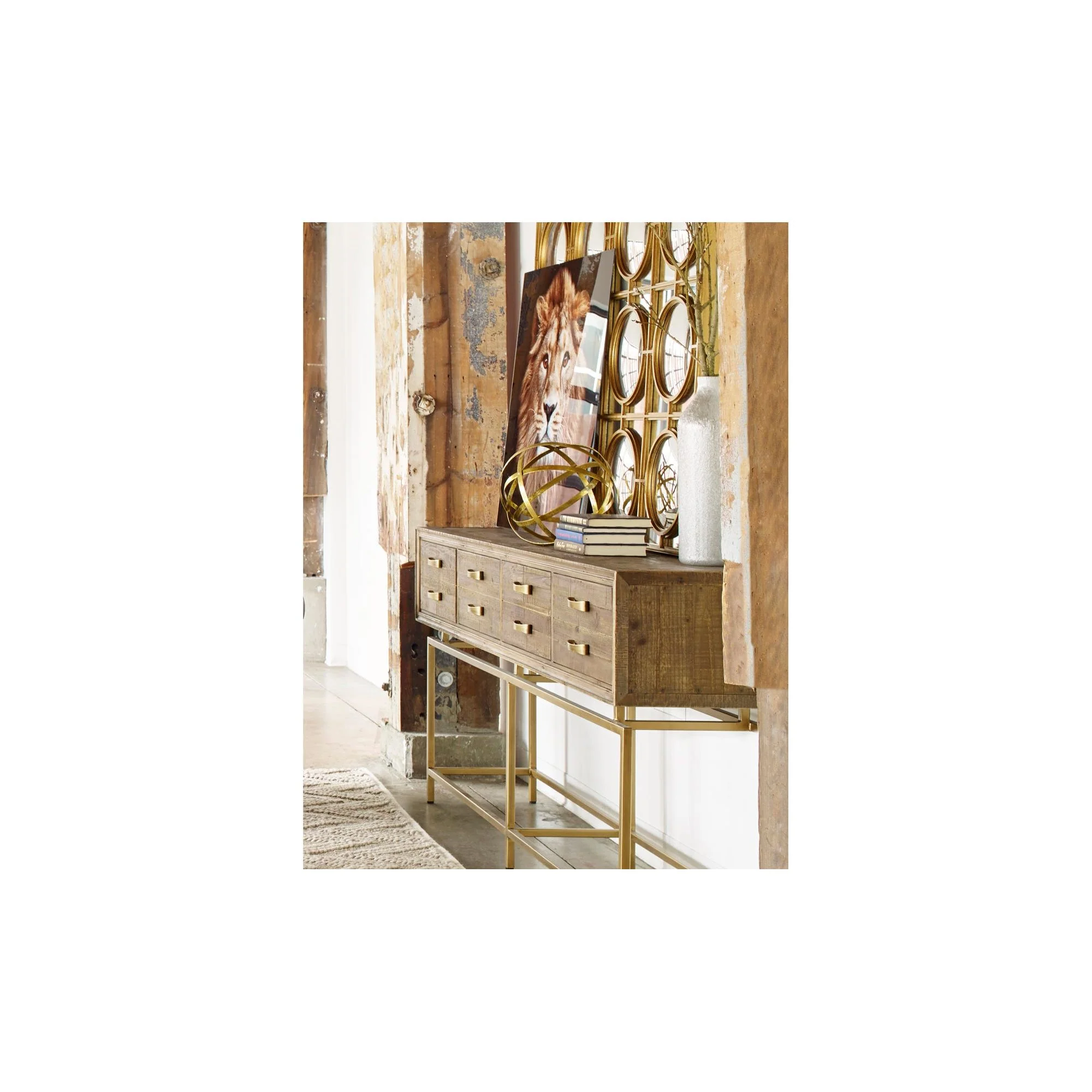 Moe’s Home Collection Annecy Reclaimed Wood Console Table - Image 4