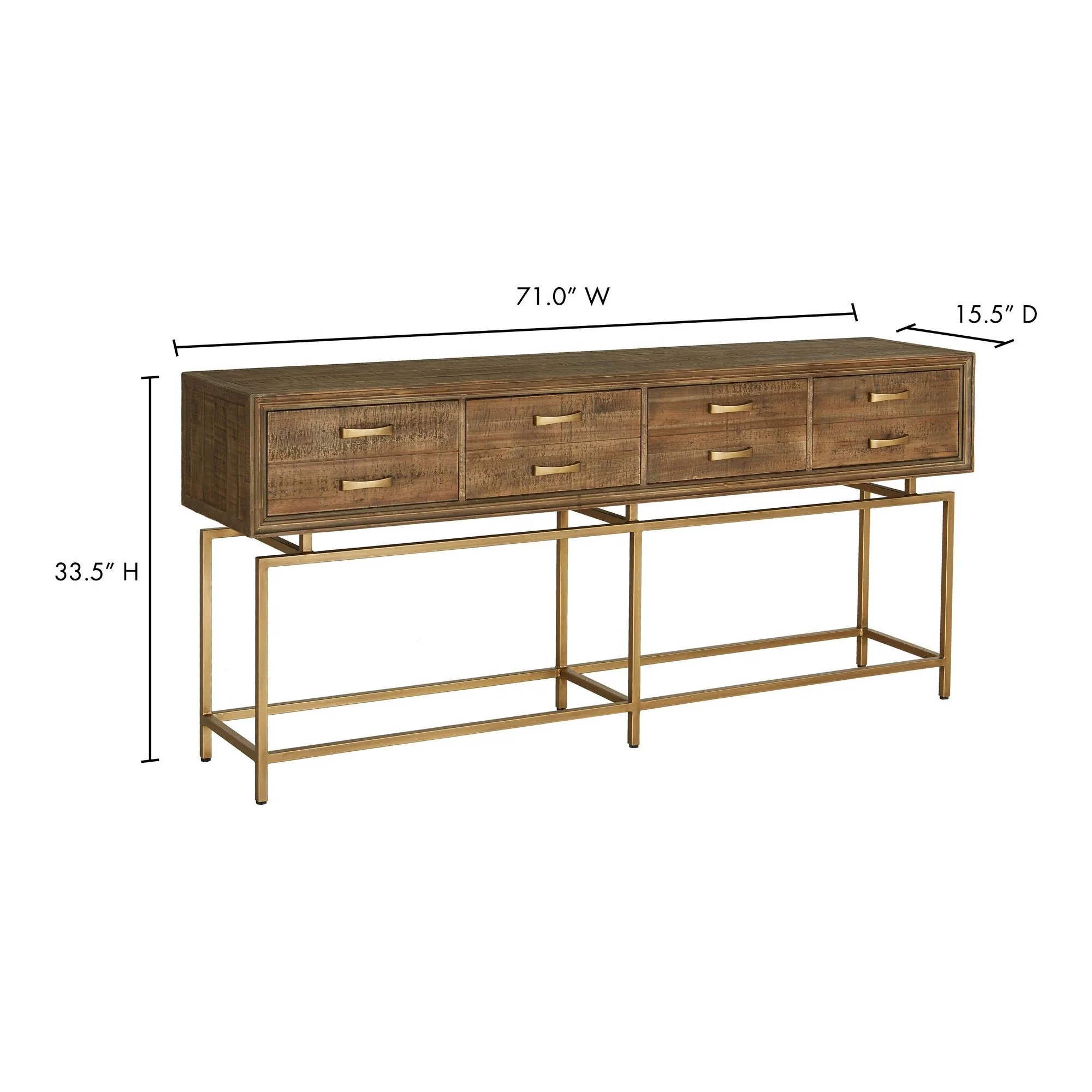Moe’s Home Collection Annecy Reclaimed Wood Console Table - Image 8