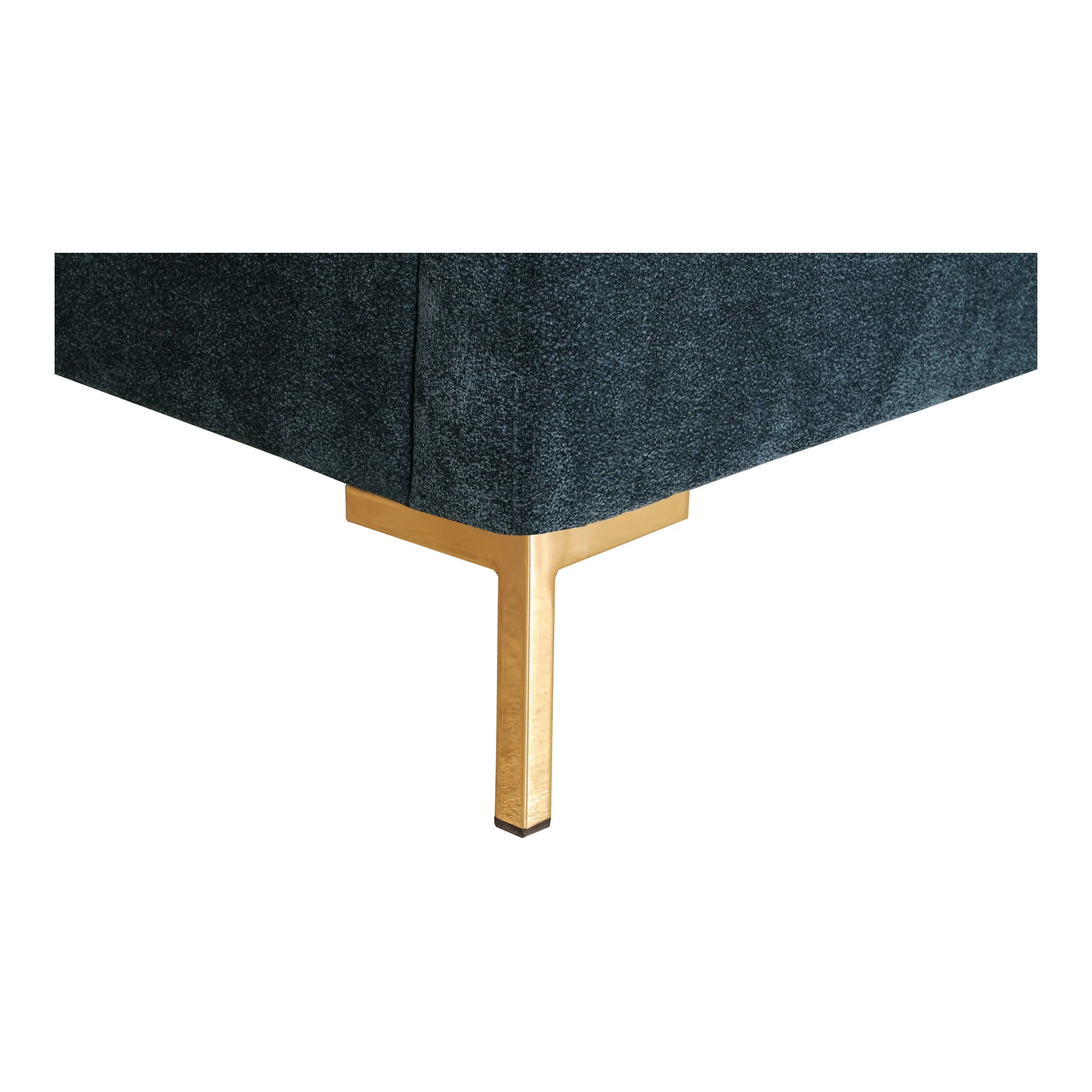 Moe's Home Collection Astrid Blue Velvet Upholstered Queen Size Bed - Image 5
