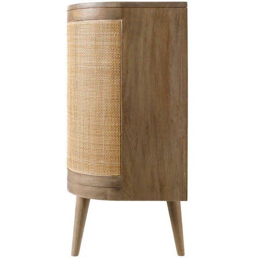 Surya Avadi Modern Natural Wood and Rattan Sideboard Cabinet VDI-001 - Image 11