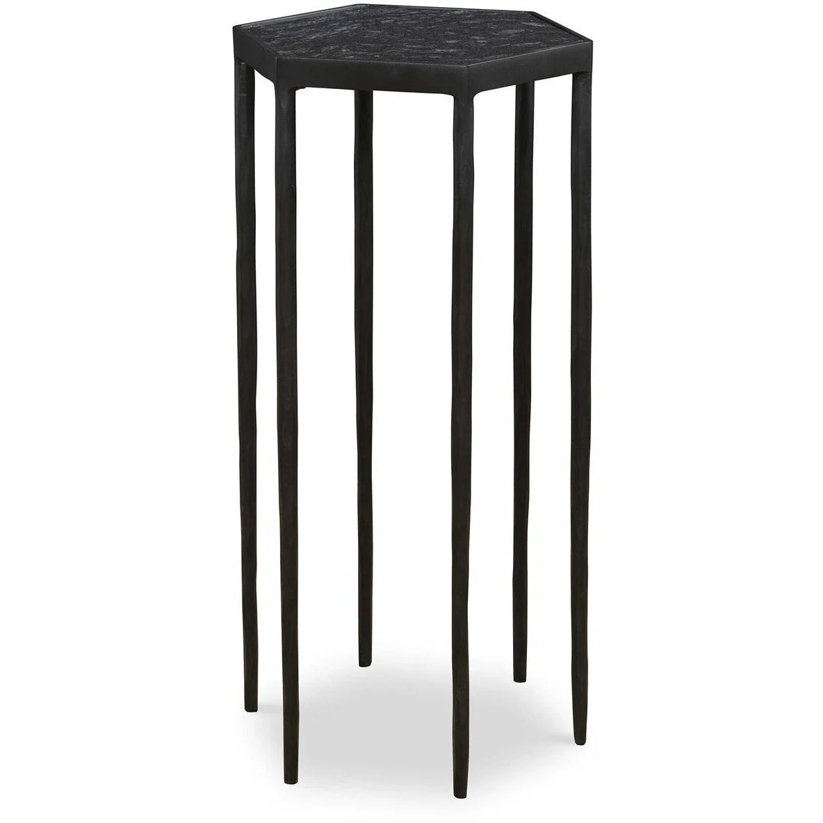 Uttermost Aviary Black Marble top With Black Iron Round Accent Table - Image 3
