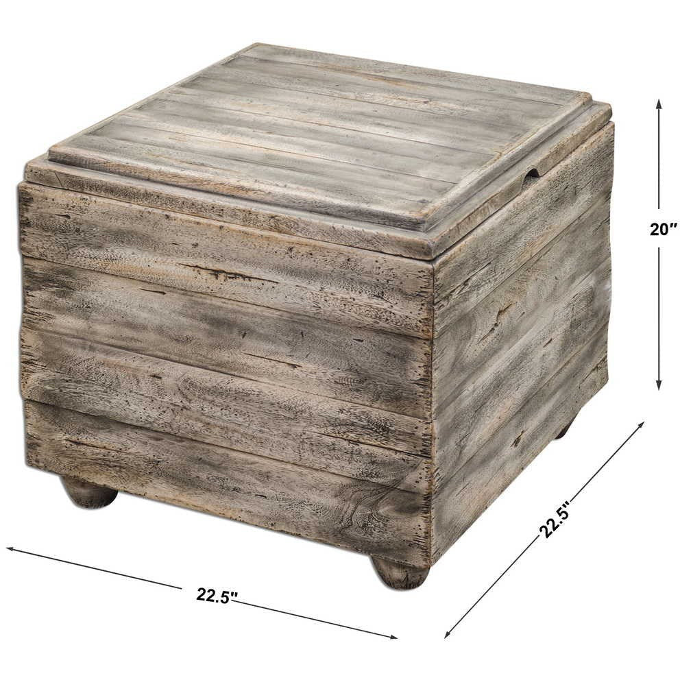 Uttermost Avner Mango Wood Cube Accent Table - Image 3