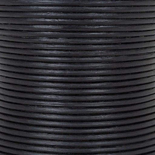 Surya Balinese Modern Black Rattan Round Accent Side Table BAS-004 - Image 4