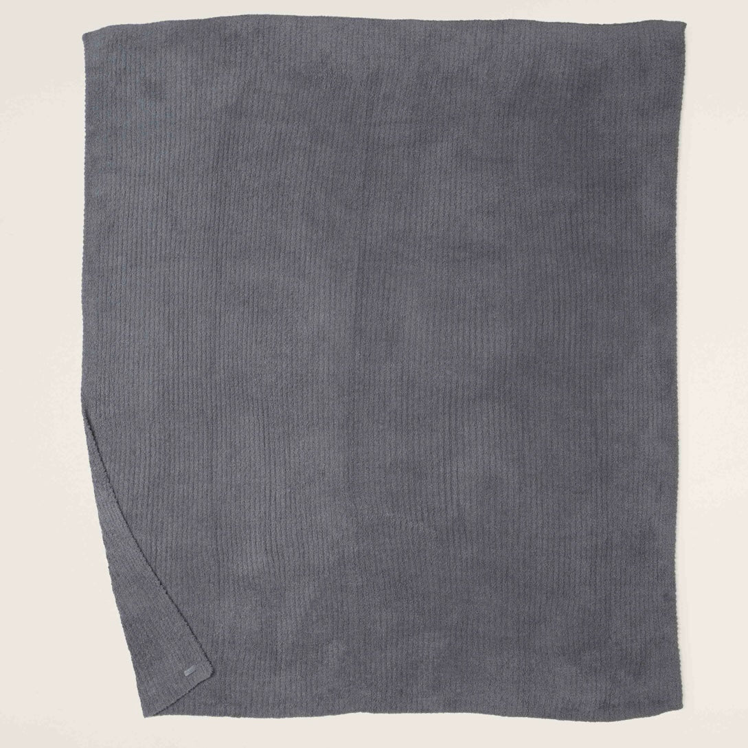 Barefoot Dreams CozyChic Graphite Ribbed Bed Blanket Available in Queen and King Sizes - Image 2