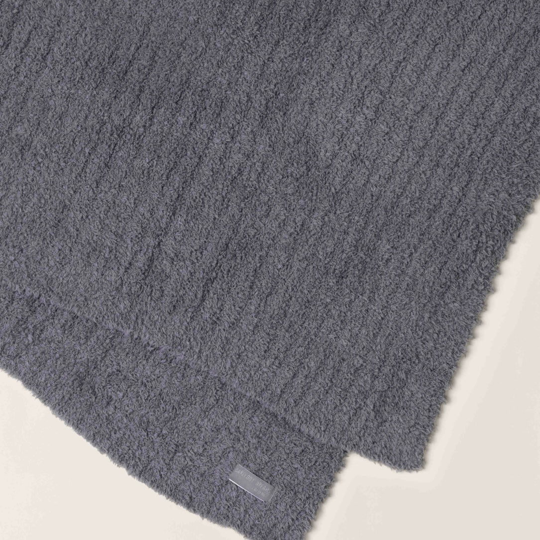 Barefoot Dreams CozyChic Graphite Ribbed Bed Blanket Available in Queen and King Sizes - Image 3