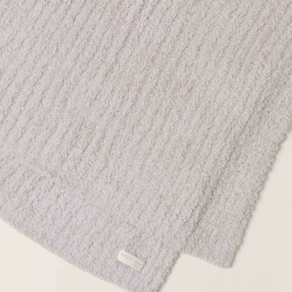 Barefoot Dreams CozyChic Stone Ribbed Bed Blanket Available in Queen and King Sizes - Image 3