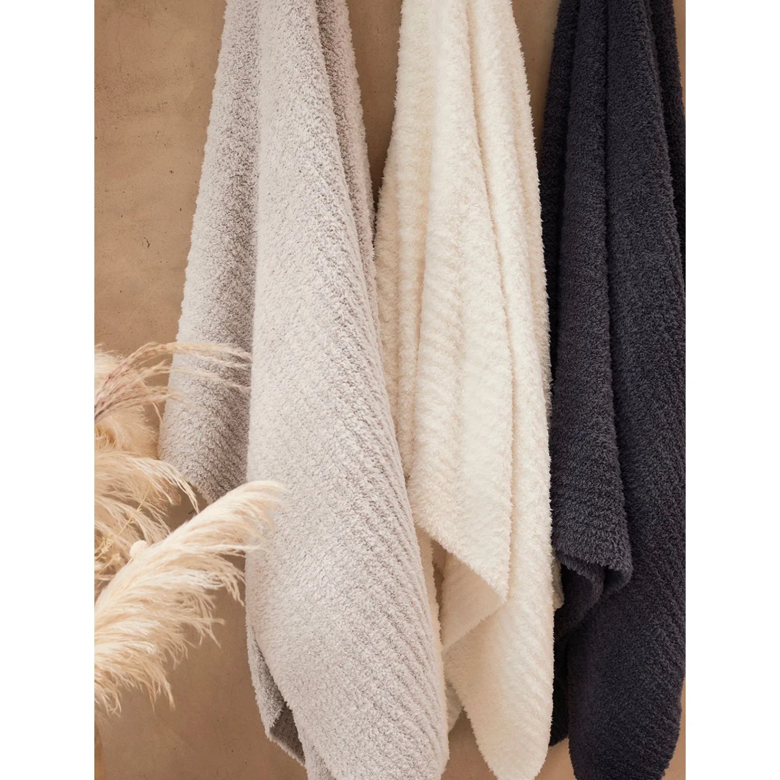 Barefoot Dreams CozyChic White Ribbed Throw Blanket - Image 5