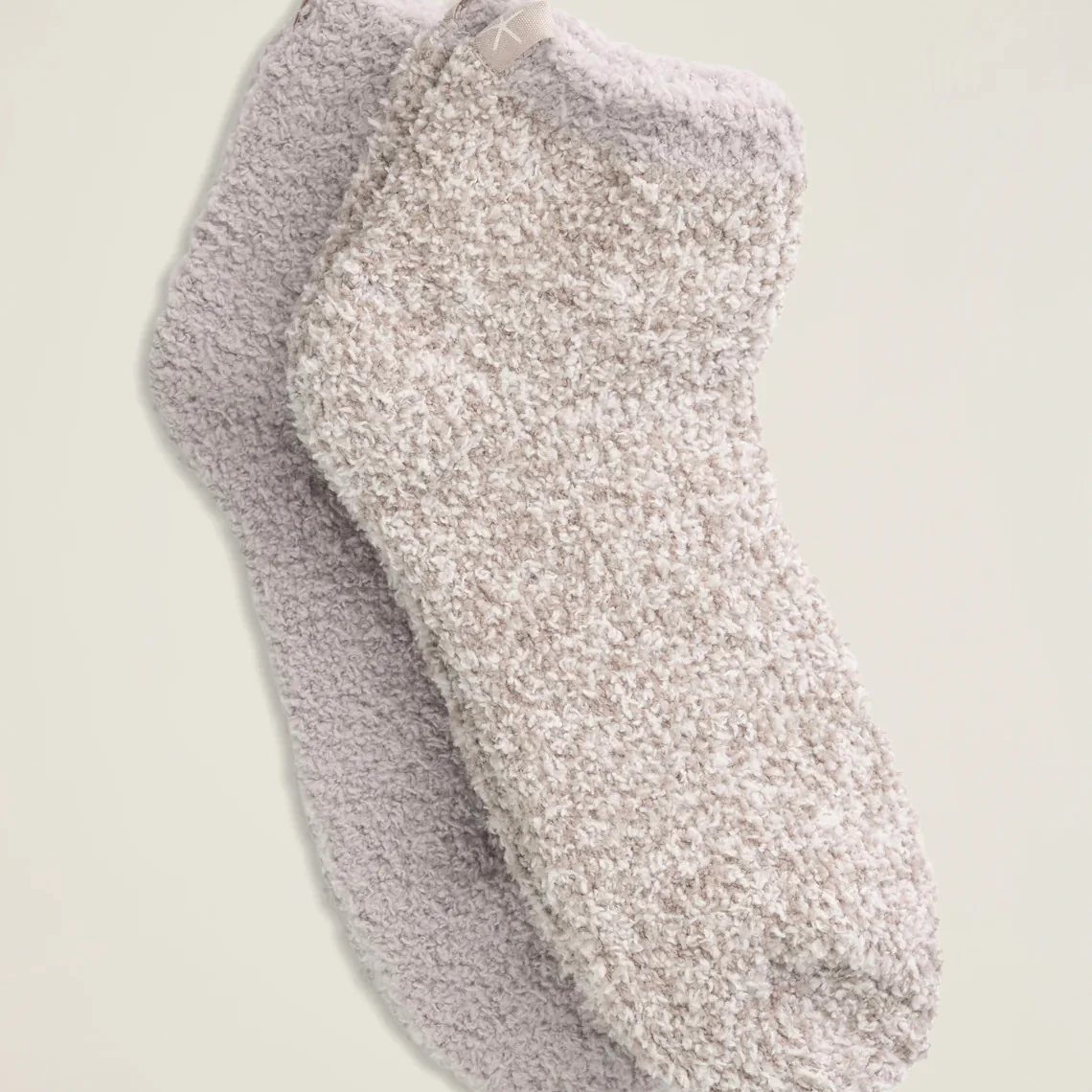Barefoot Dreams CozyChic 2 Pair Tennis Sock Set ~ Oyster