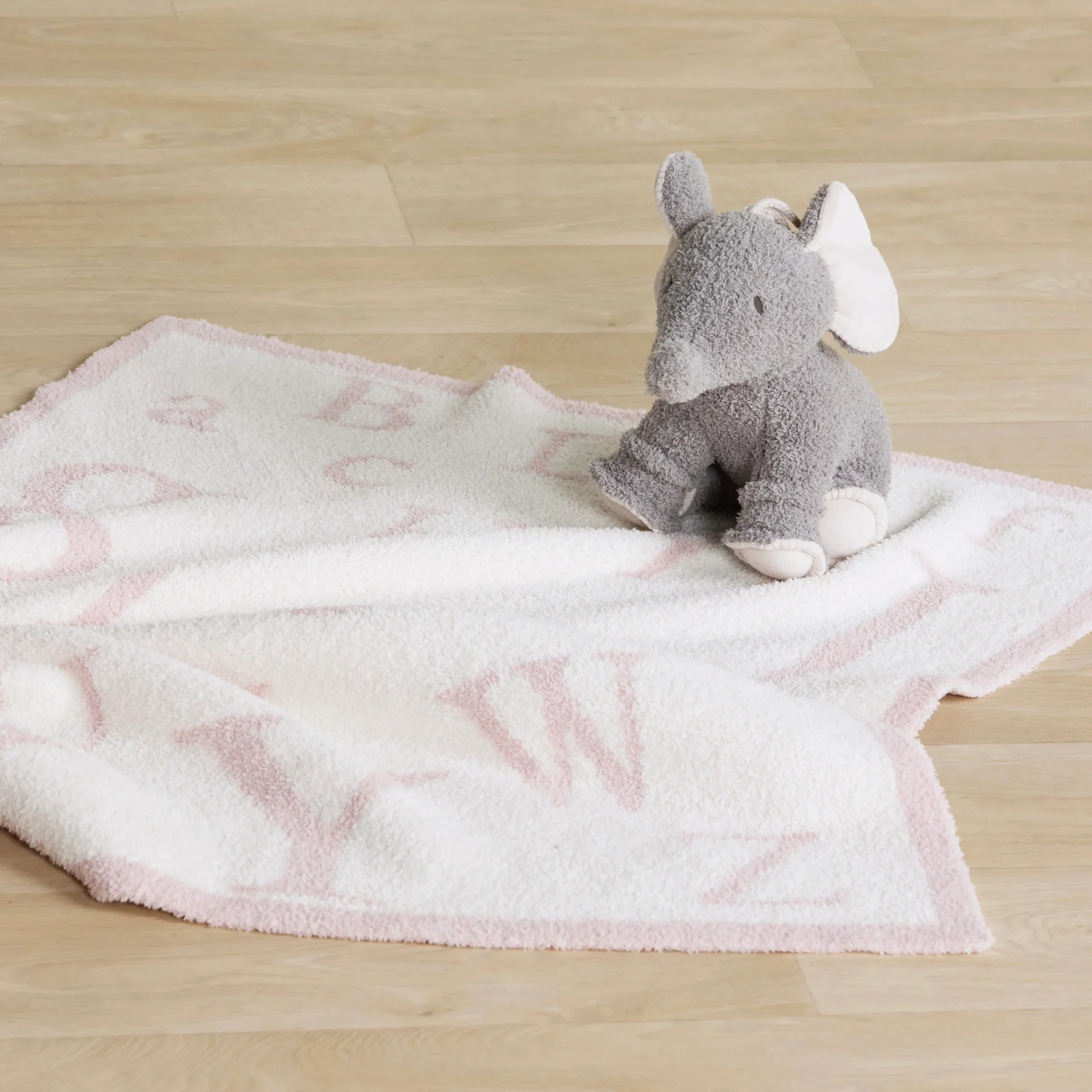 Barefoot Dreams CozyChic Rose and Cream ABC Baby Blanket - Image 4