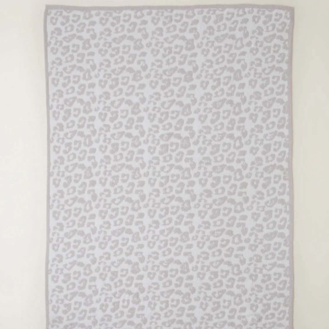 Barefoot Dreams CozyChic Barefoot in The Wild Leopard Cream and Stone Throw Blanket - Image 4