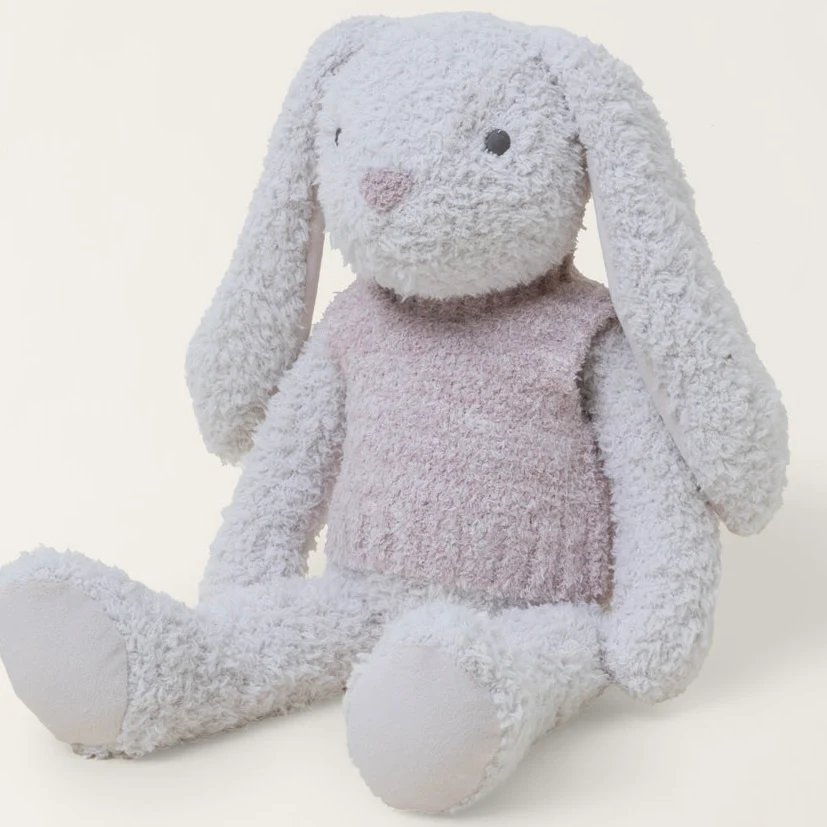 Barefoot Dreams CozyChic Bunny Buddie With Vest ~ Baby Plushie - Image 2
