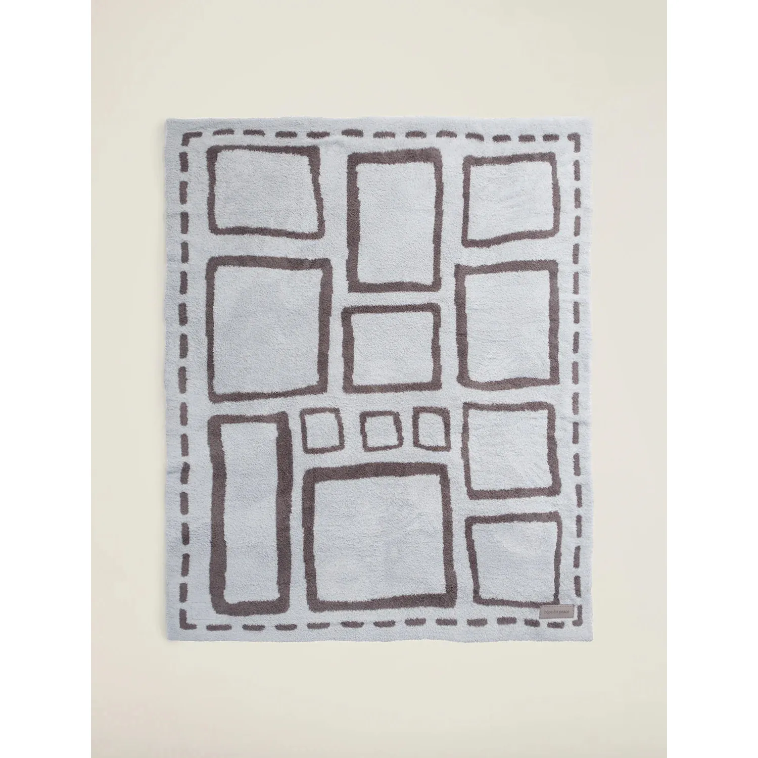 Barefoot Dreams CozyChic Covered in Prayer Throw Blanket ~ Ocean and Charcoal Hope For Peace - Image 3
