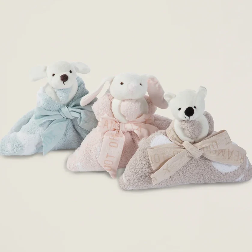Barefoot Dreams CozyChic Dream Bear Buddie Baby Blanket ~ Stone Circles - Image 4