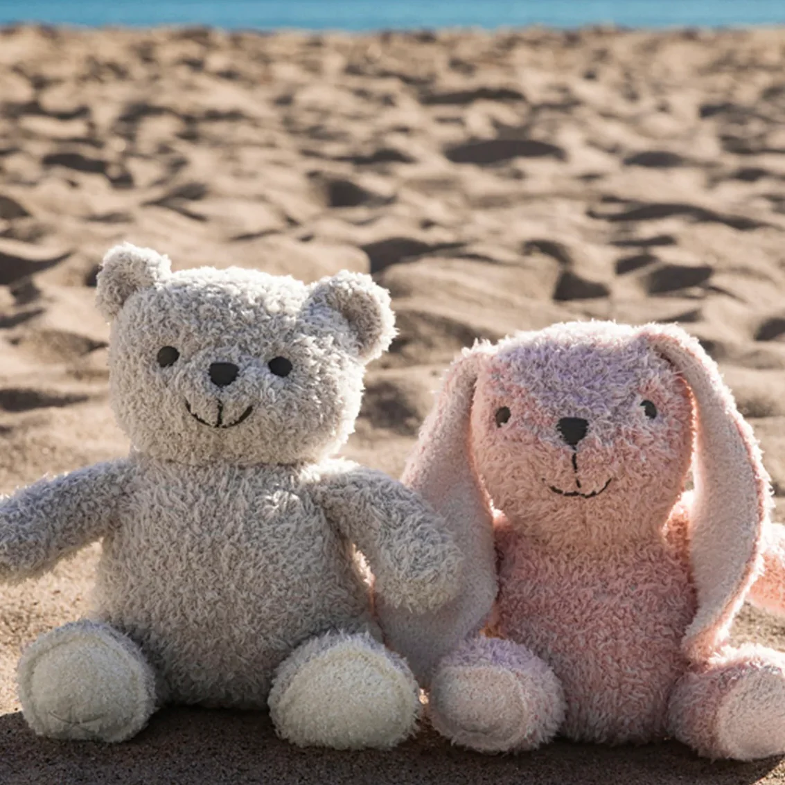 Barefoot Dreams CozyChic Dusty Rose Bunny Buddie ~ Baby Plushie - Image 5