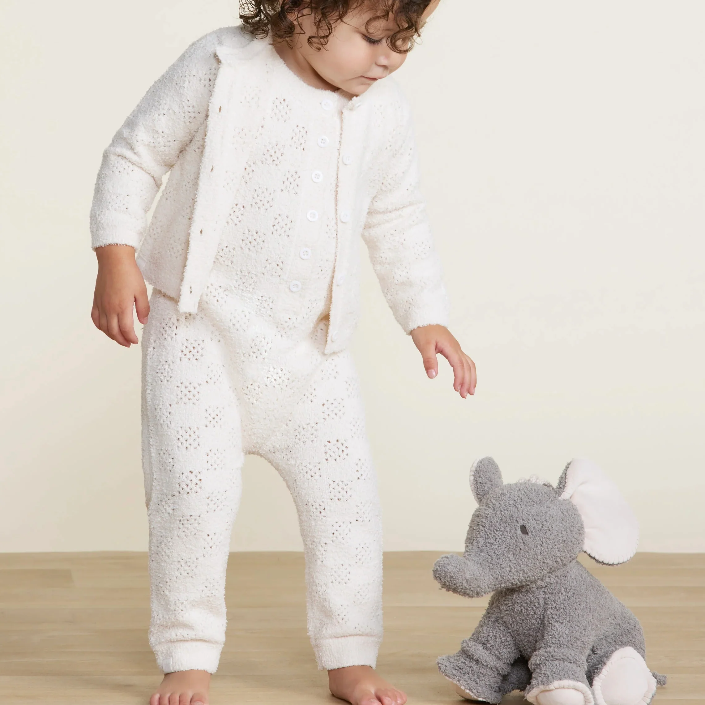 Barefoot Dreams CozyChic Elephant Buddie Baby Plushie - Image 6