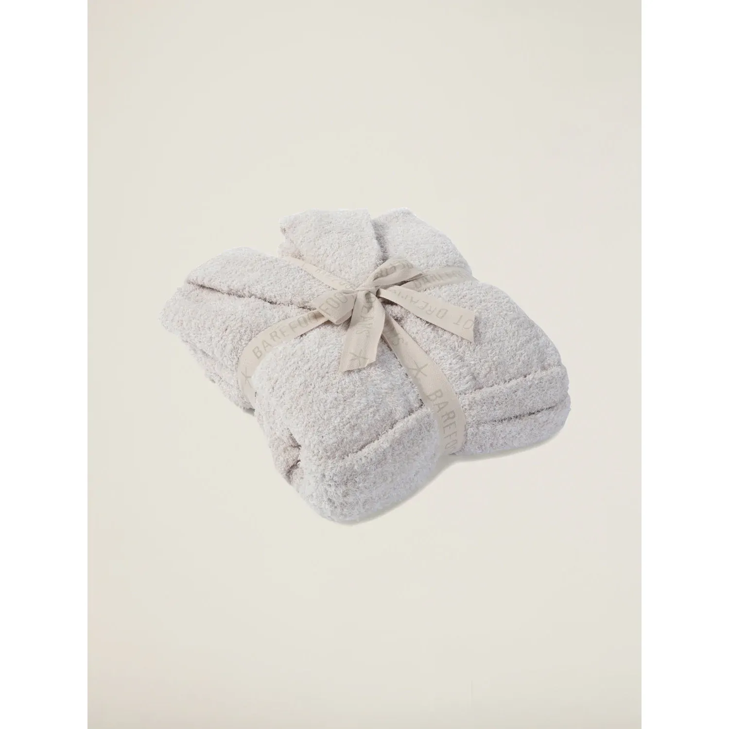 Barefoot Dreams CozyChic Heathered Stone and White Robe ~ Size Small / Medium - Image 6