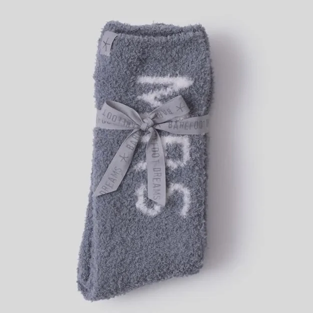 Barefoot Dreams CozyChic Mrs Socks ~ Moonbeam and Pearl - Image 2