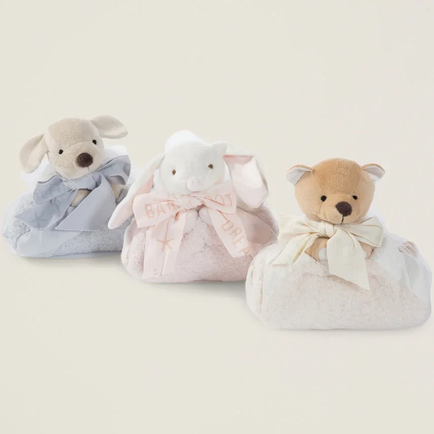 Barefoot Dreams CozyChic Puppy Buddie Blue Baby Blanket - Image 4