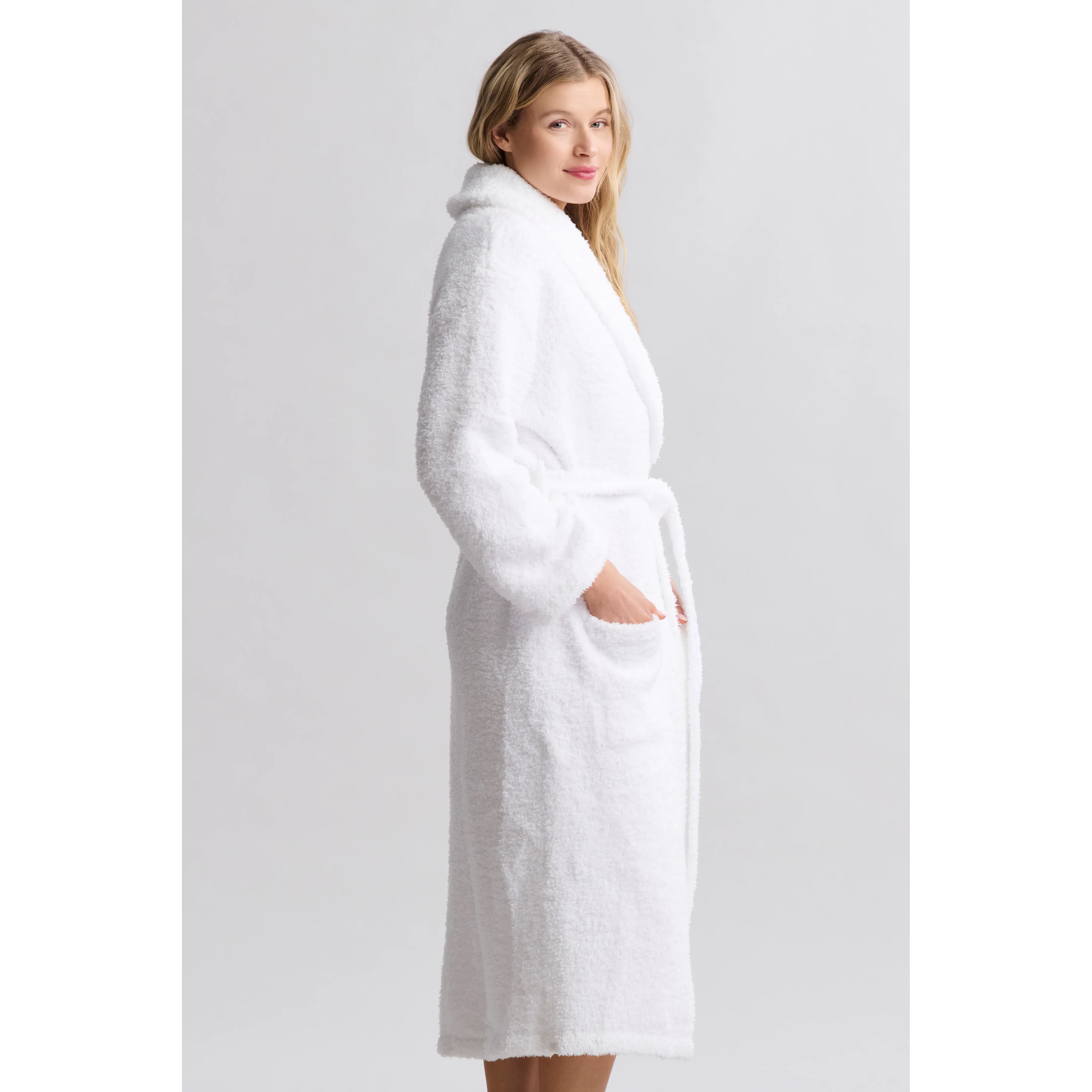 Barefoot Dreams CozyChic White Robe ~ Size Small / Medium - Image 3