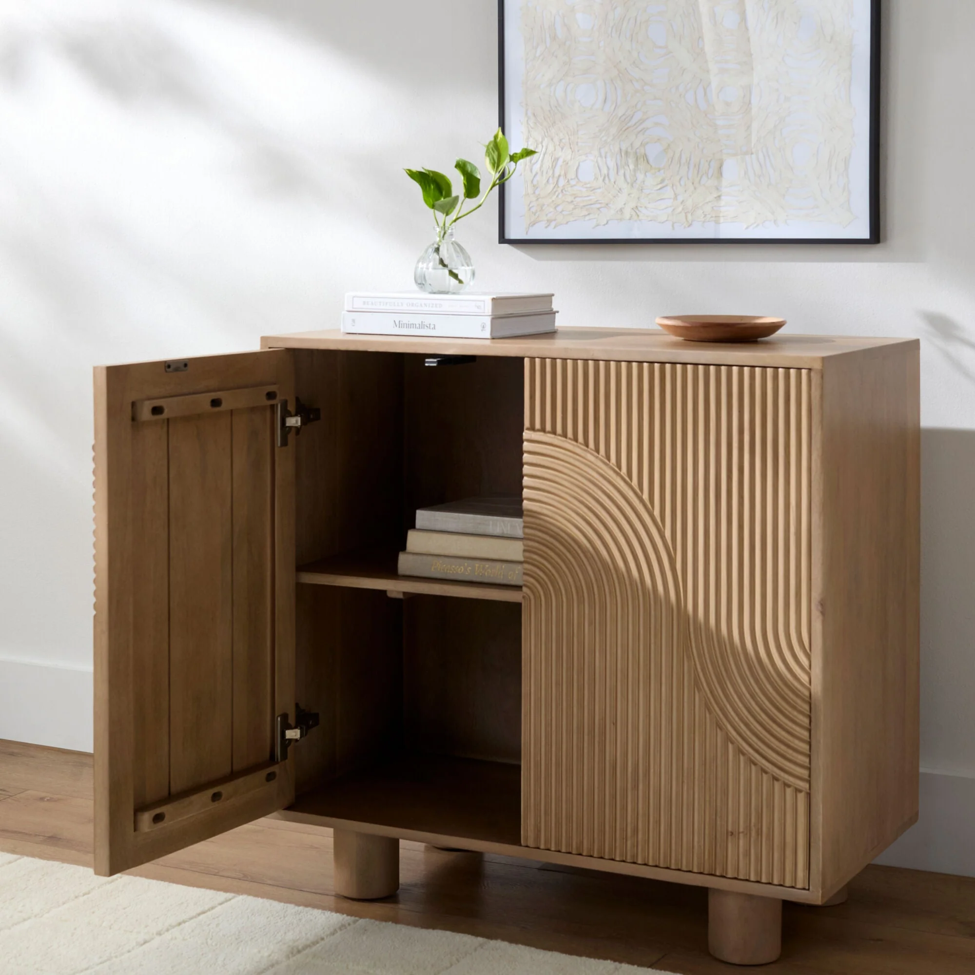 Becki Owens x LIVABLISS Ceilo Wood Cabinet in Brown Mango Wood - Image 2