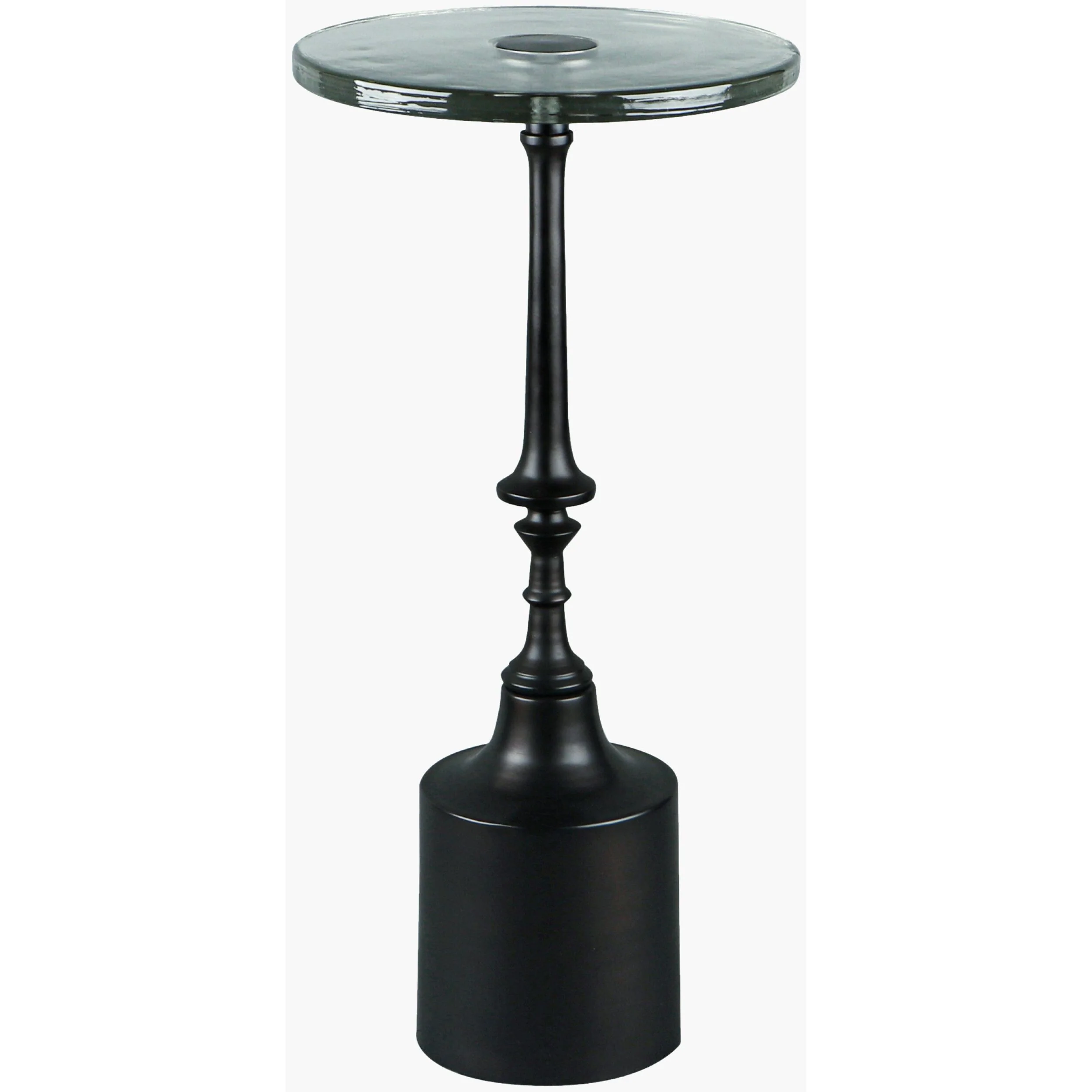 Becki Owens x LIVABLISS Delfin Metallic Bronze Drink Table with Glass Top