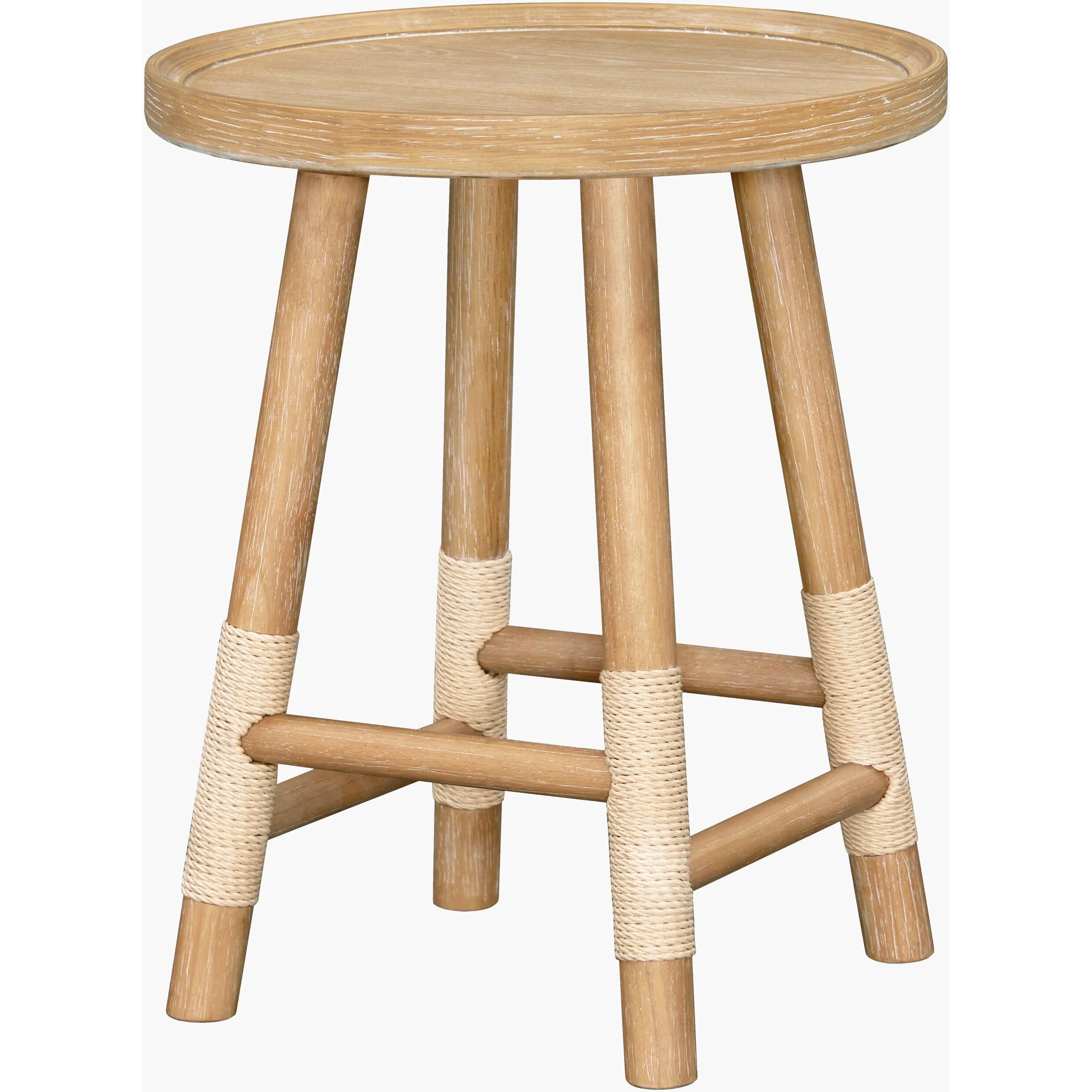 Becki Owens x LIVABLISS Esmarca End Table in Brown with Cord Accents - Image 2