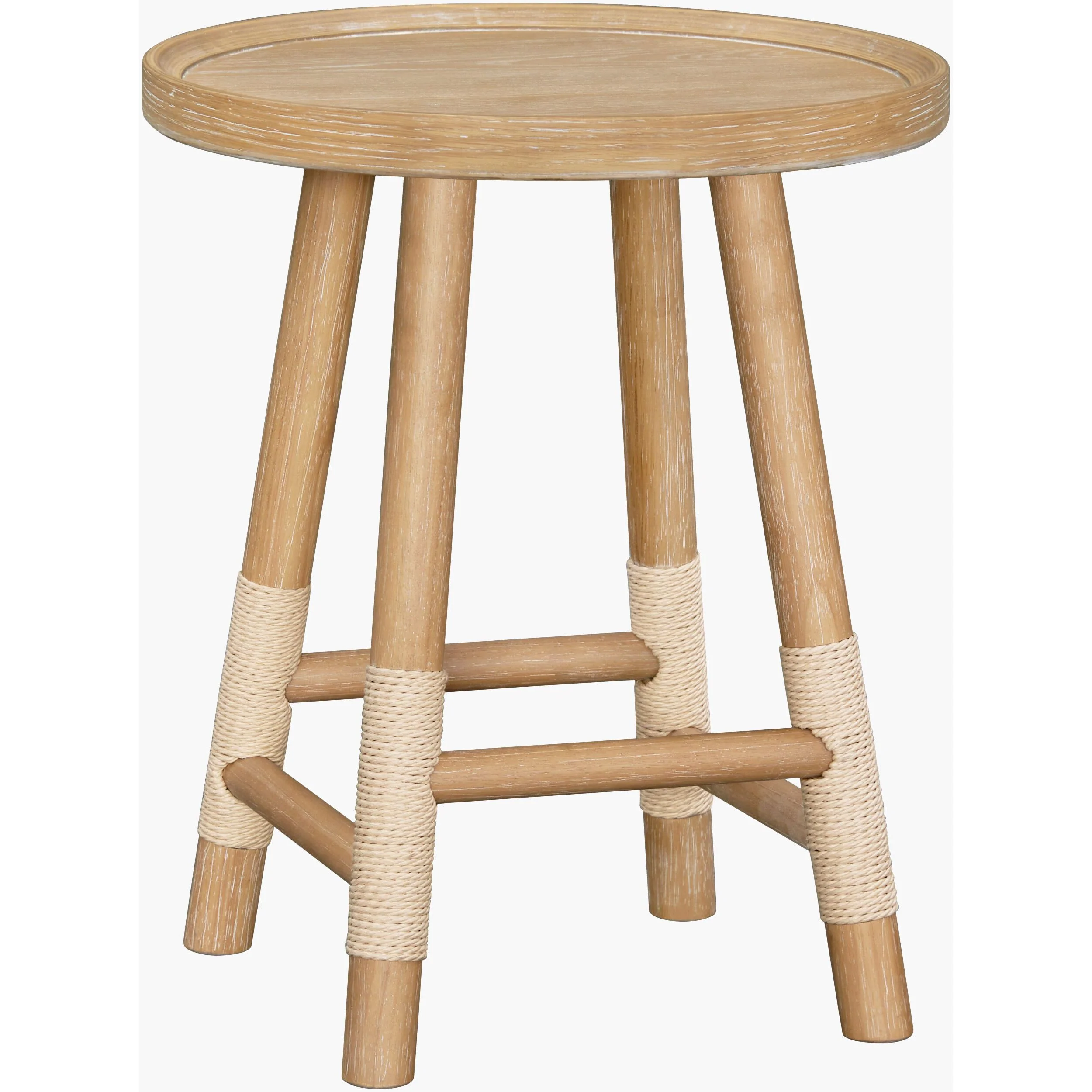 Becki Owens x LIVABLISS Esmarca End Table in Brown with Cord Accents - Image 3