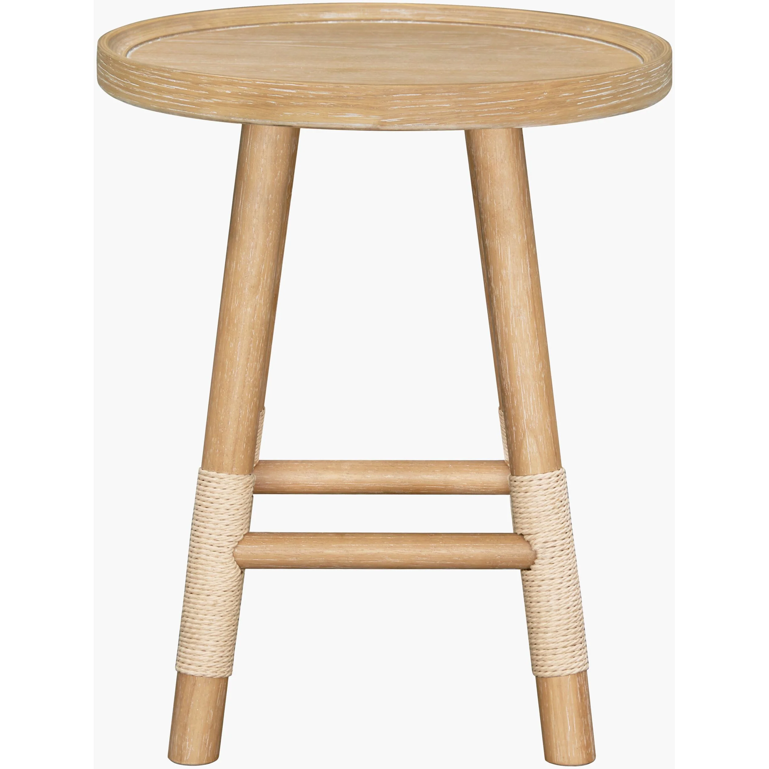 Becki Owens x LIVABLISS Esmarca End Table in Brown with Cord Accents - Image 6