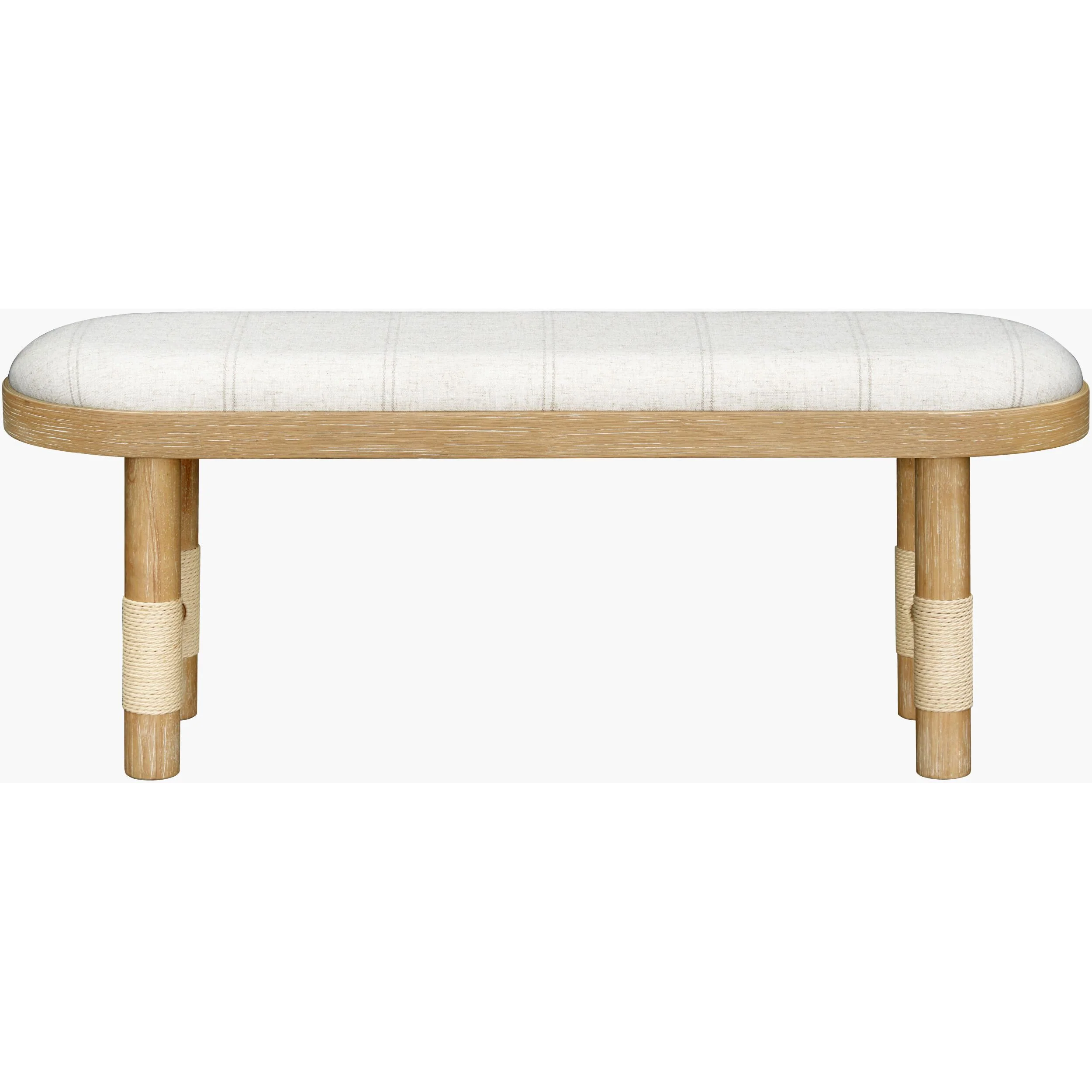 Becki Owens x LIVABLISS Esmarca Upholstered Bench in Light Beige - Image 4