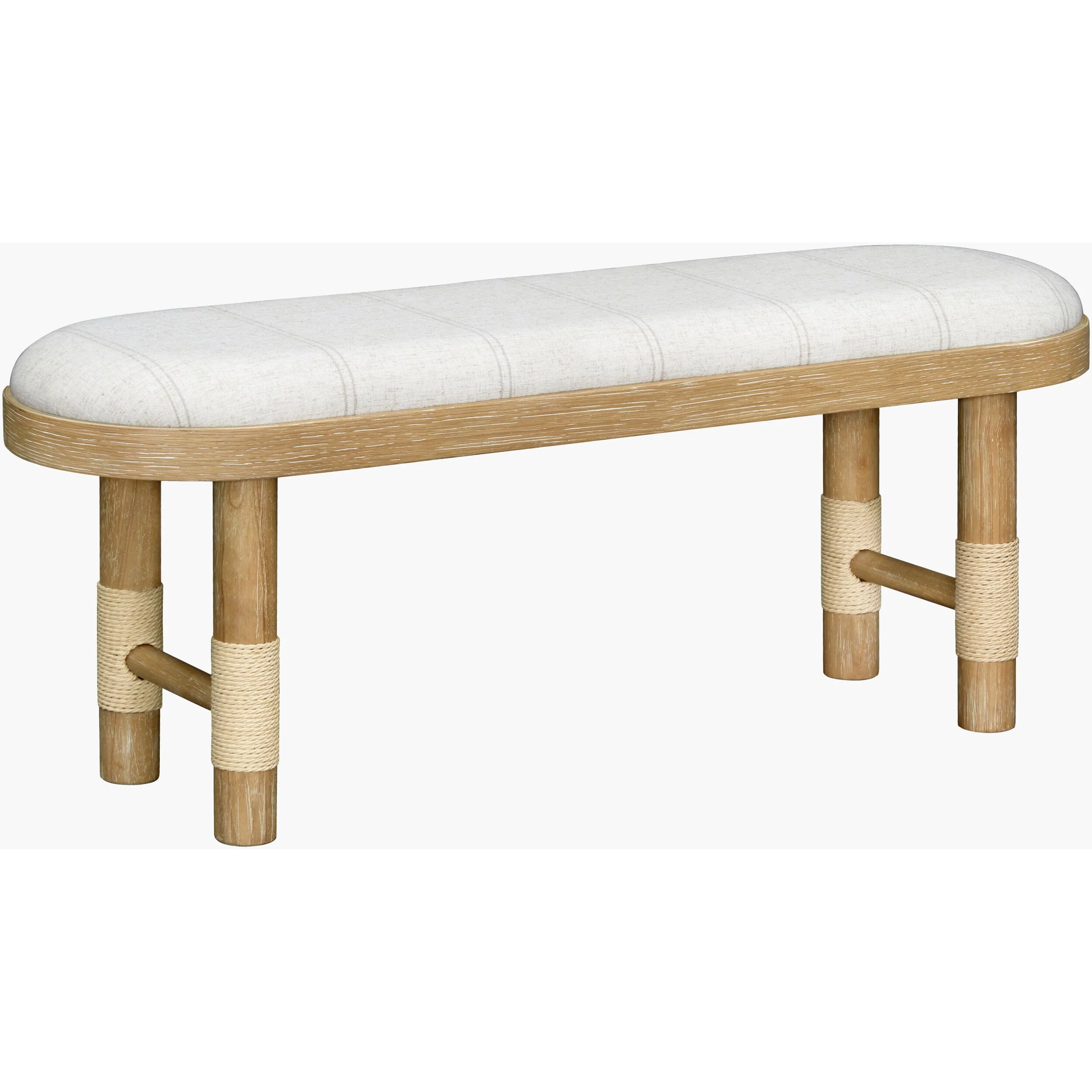 Becki Owens x LIVABLISS Esmarca Upholstered Bench in Light Beige - Image 5