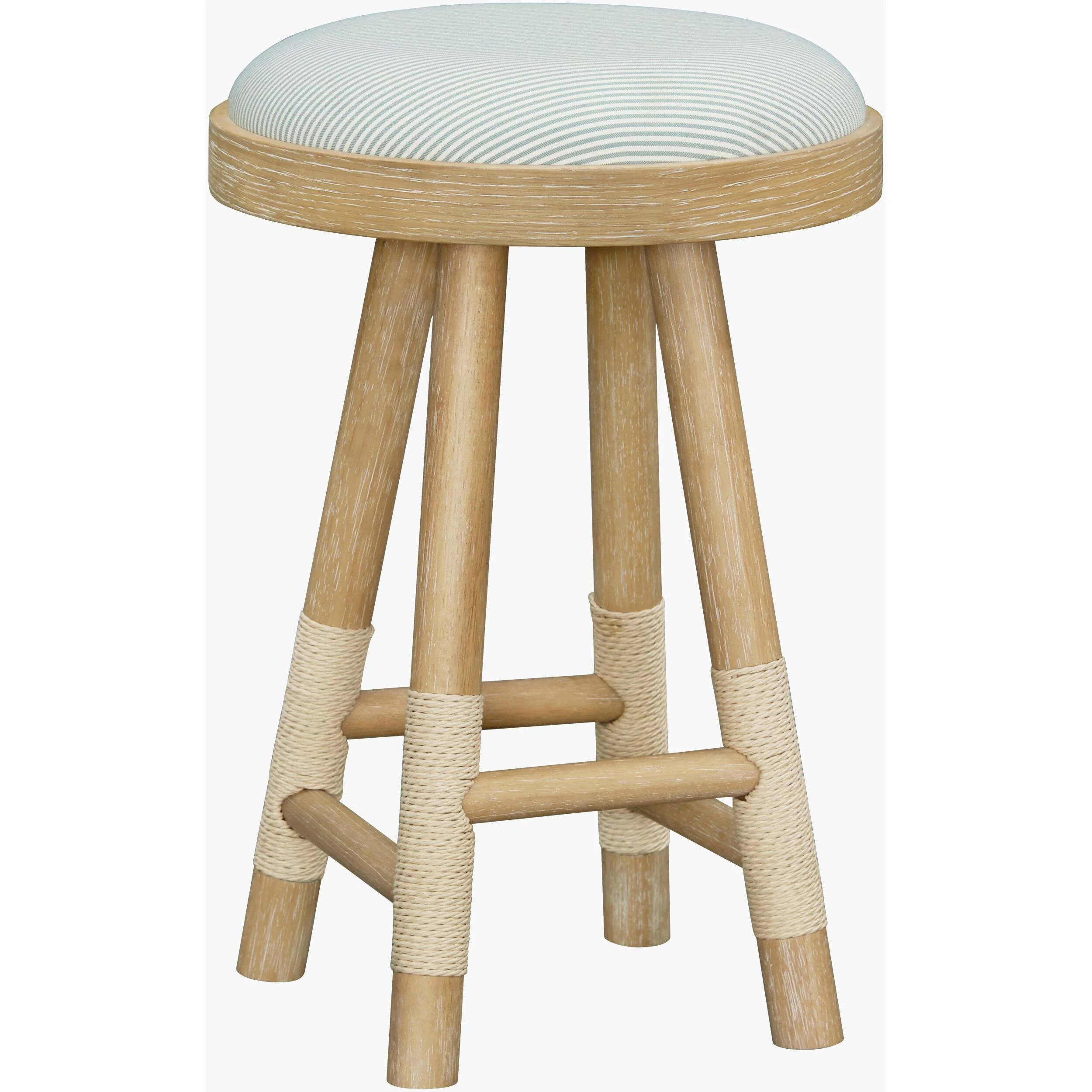Becki Owens x LIVABLISS Esmarca Upholstered Counter Stool in Blue - Image 4
