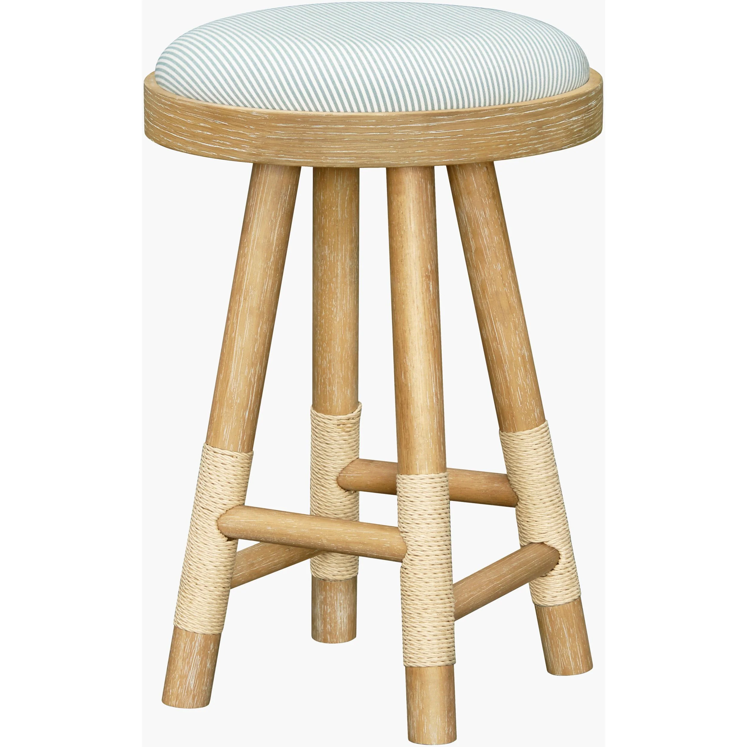 Becki Owens x LIVABLISS Esmarca Upholstered Counter Stool in Blue - Image 7