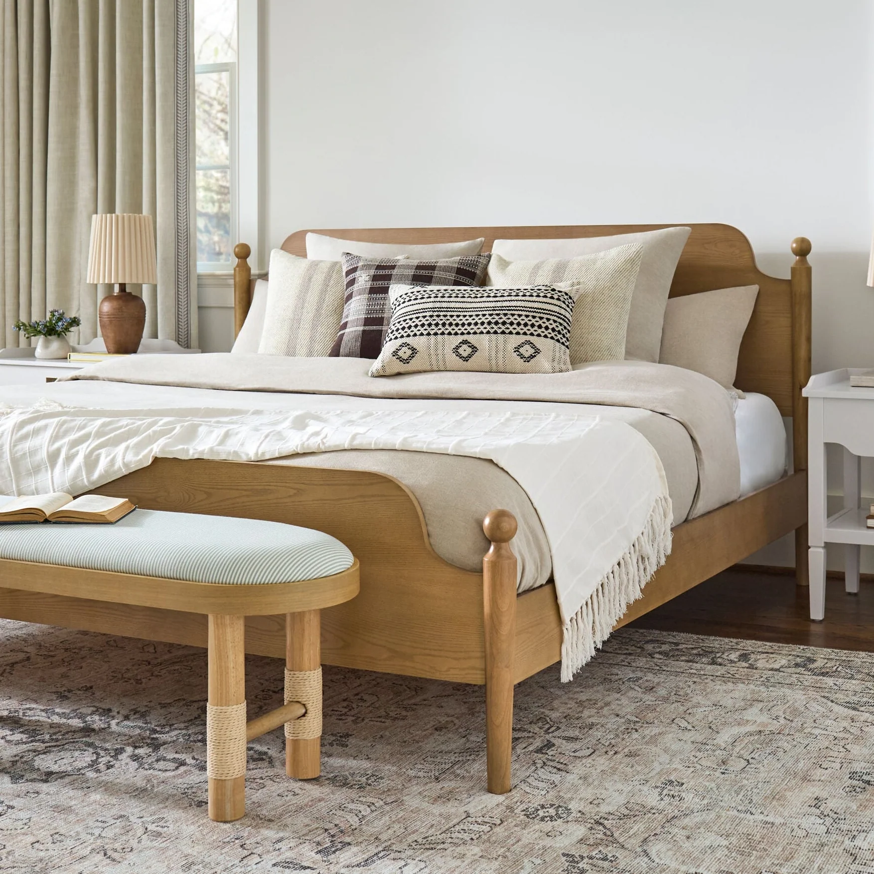 Becki Owens x LIVABLISS Adella Wood Bed ~ Available in Queen and King Sizes
