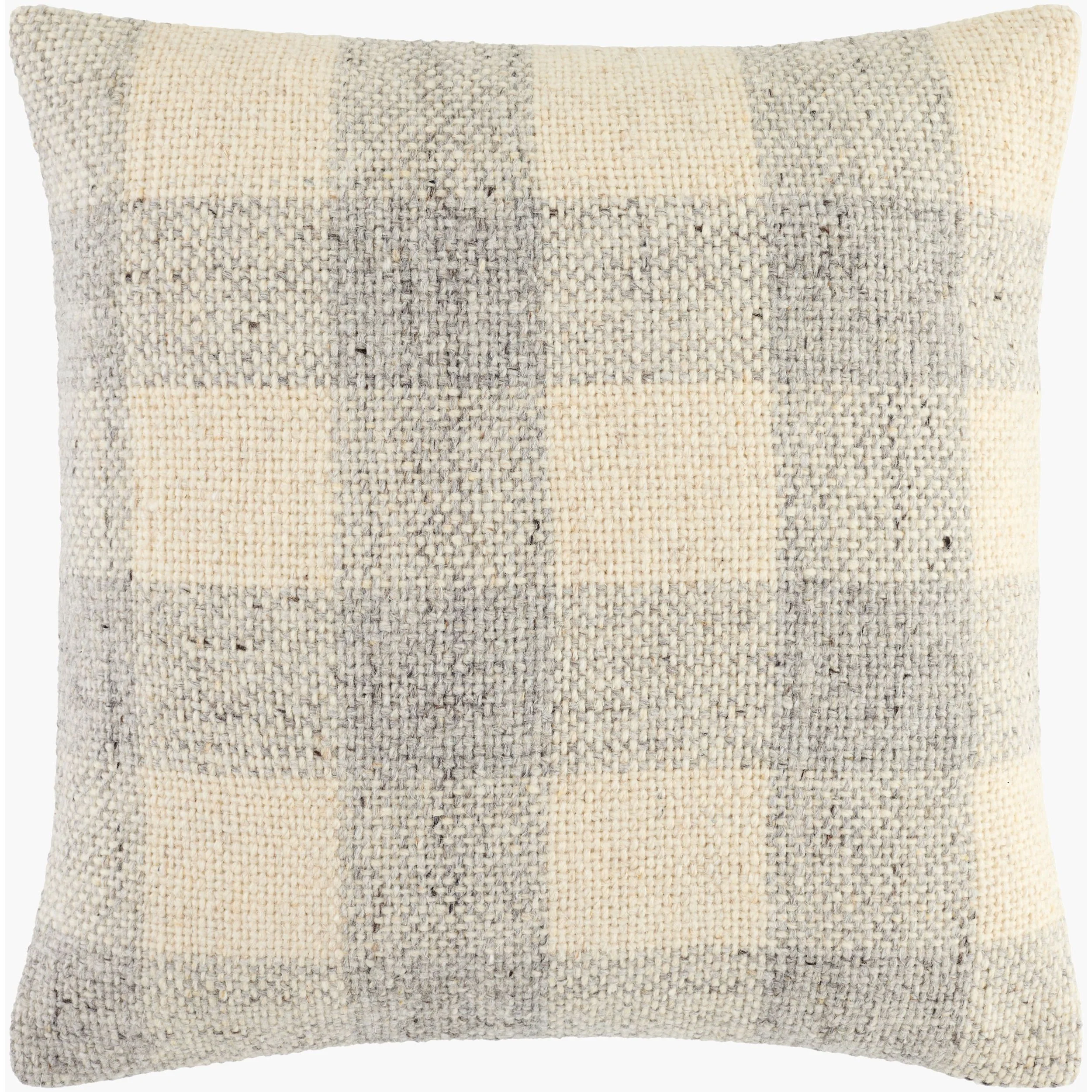 Becki Owens x LIVABLISS Ladera Pillow in Light Gray and Cream Check - Image 2