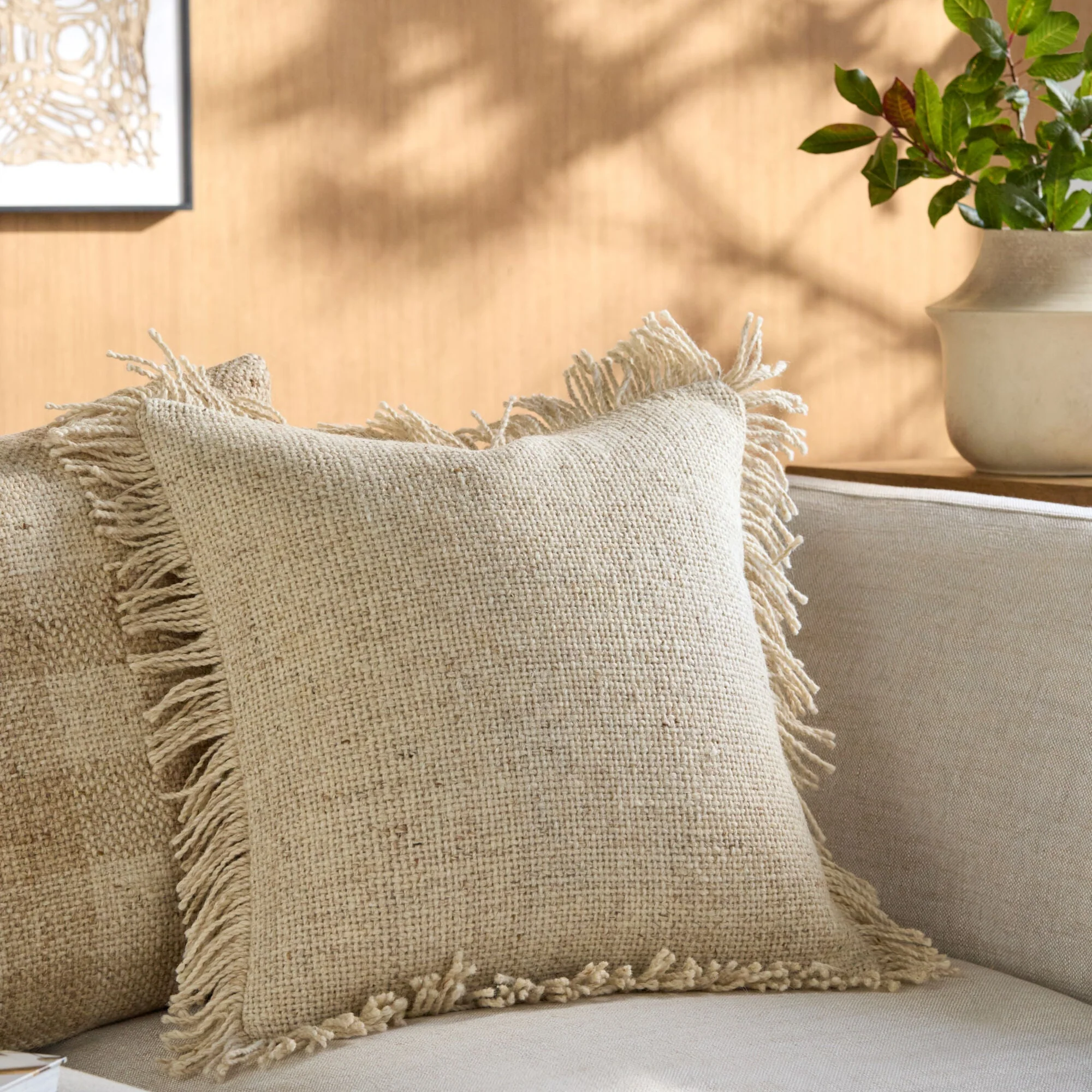 Becki Owens x LIVABLISS Marisol Pillow in Oatmeal
