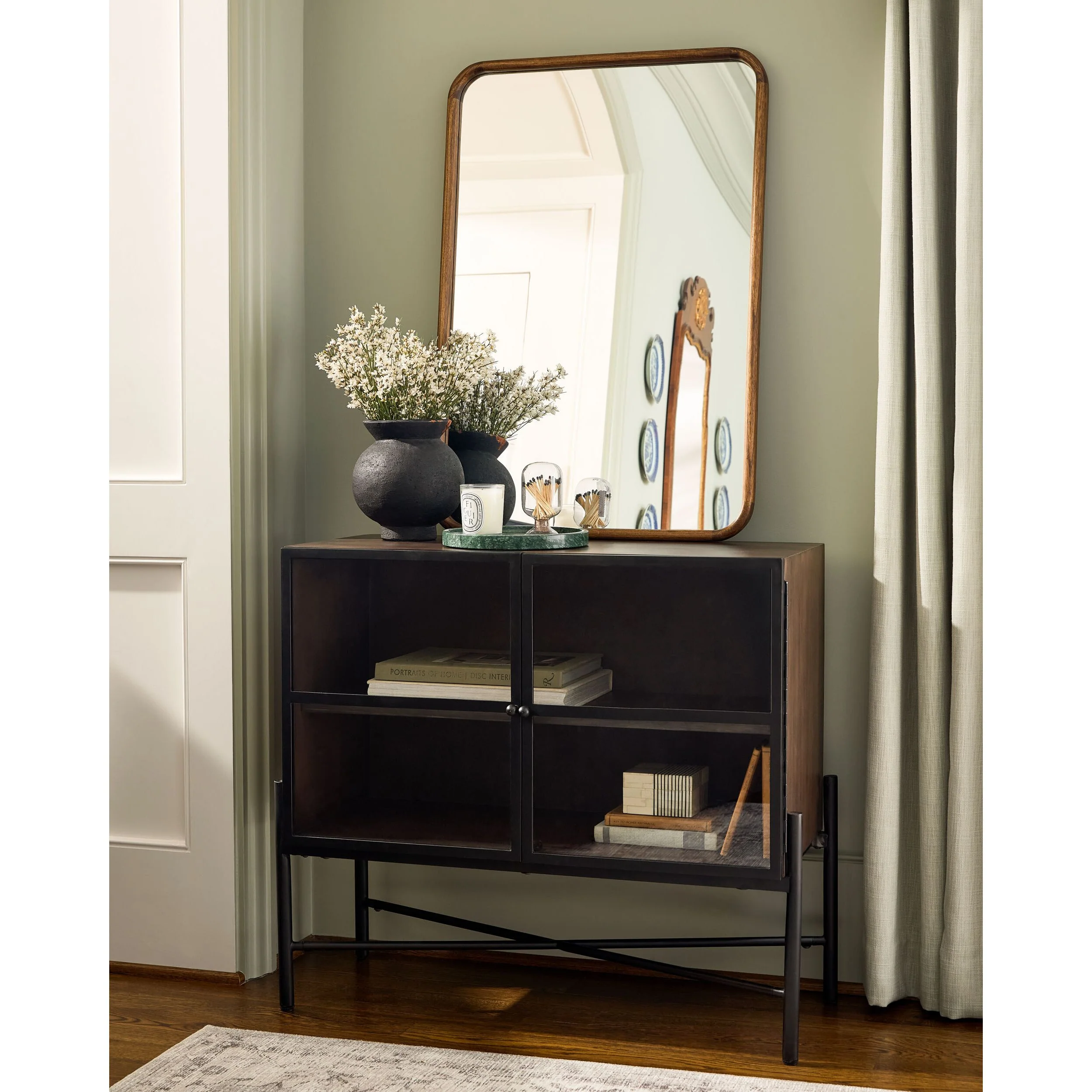 Becki Owens x LIVABLISS Mariposa Wood Cabinet in Dark Brown - Image 2