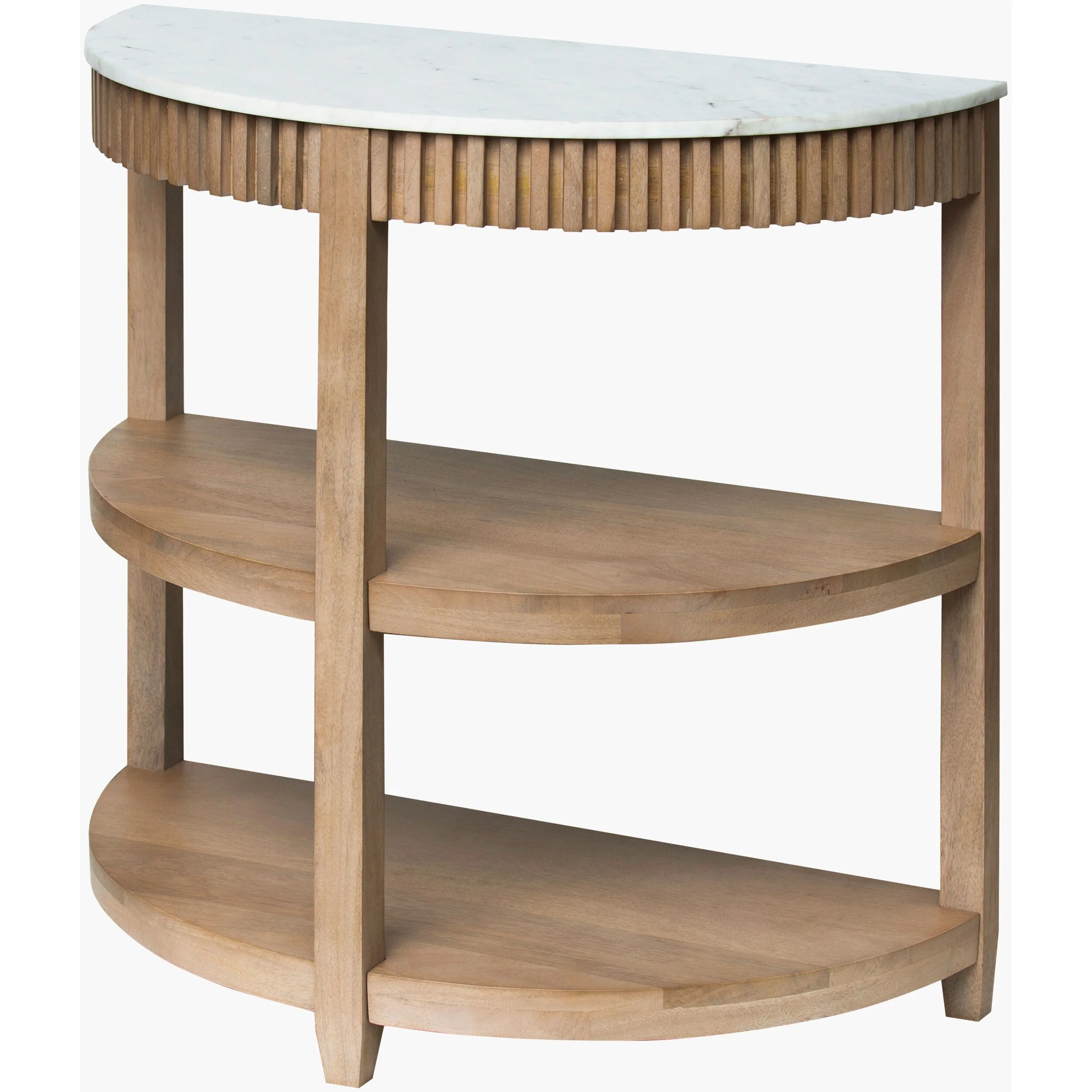 Becki Owens x LIVABLISS Rosemary Console Table with White Marble Top - Image 3