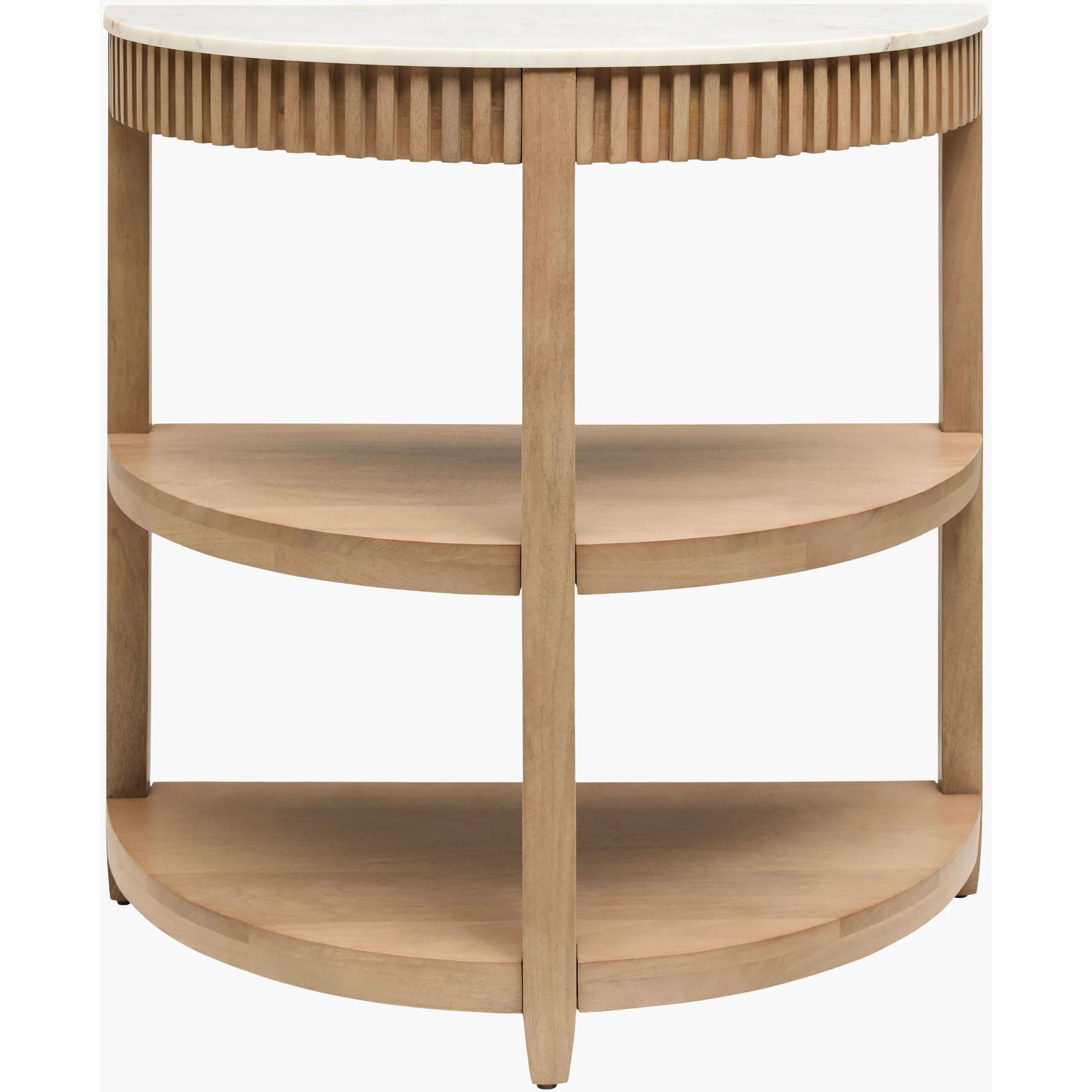 Becki Owens x LIVABLISS Rosemary Console Table with White Marble Top - Image 4