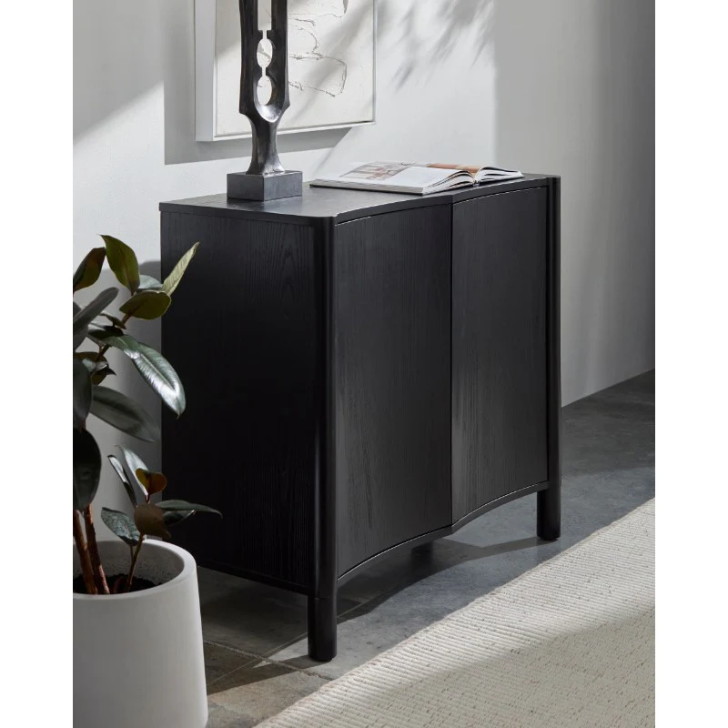 Becki Owens x LIVABLISS Sonador Wood Cabinet in Black