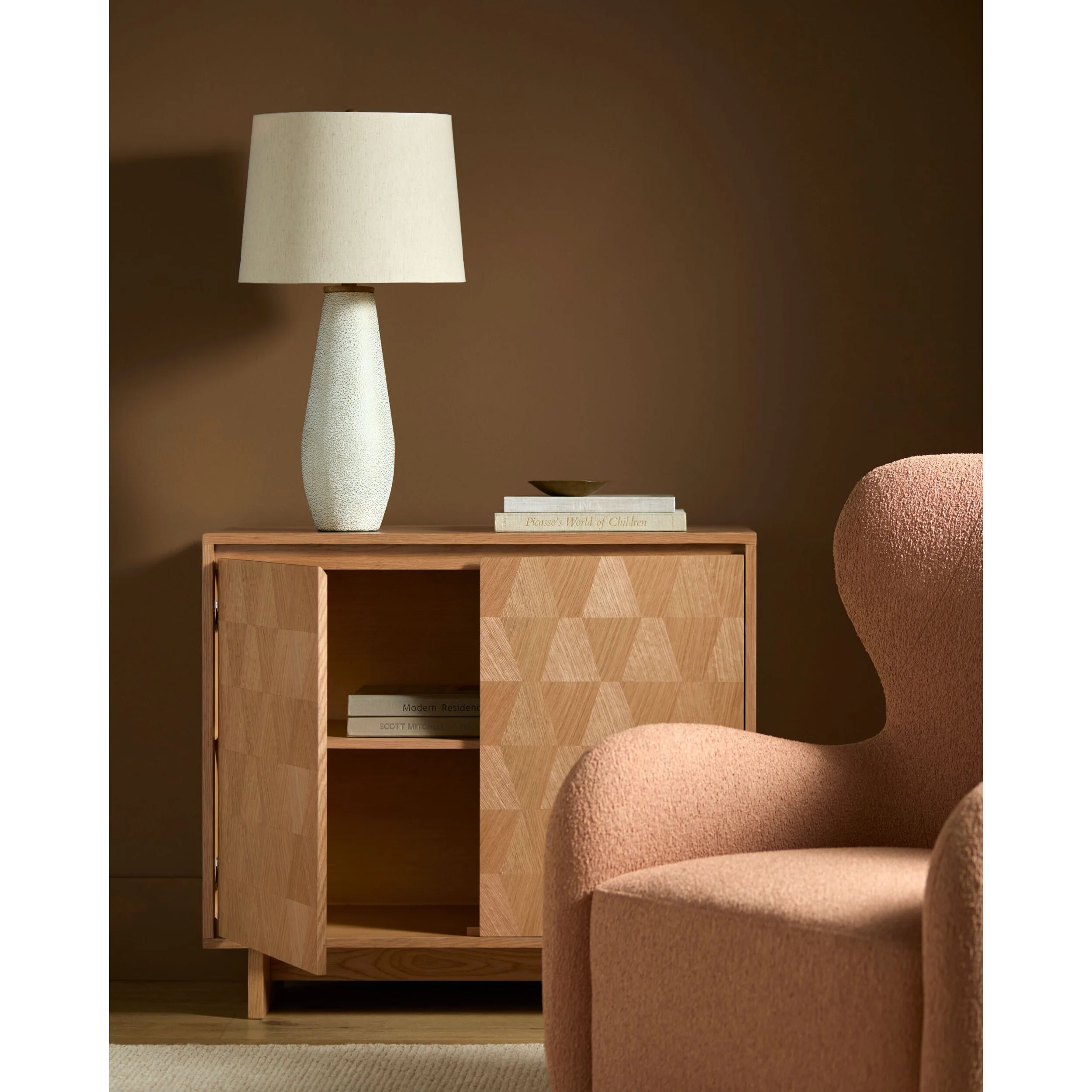 Becki Owens x LIVABLISS Ventana Wood Cabinet in Brown Oak - Image 2