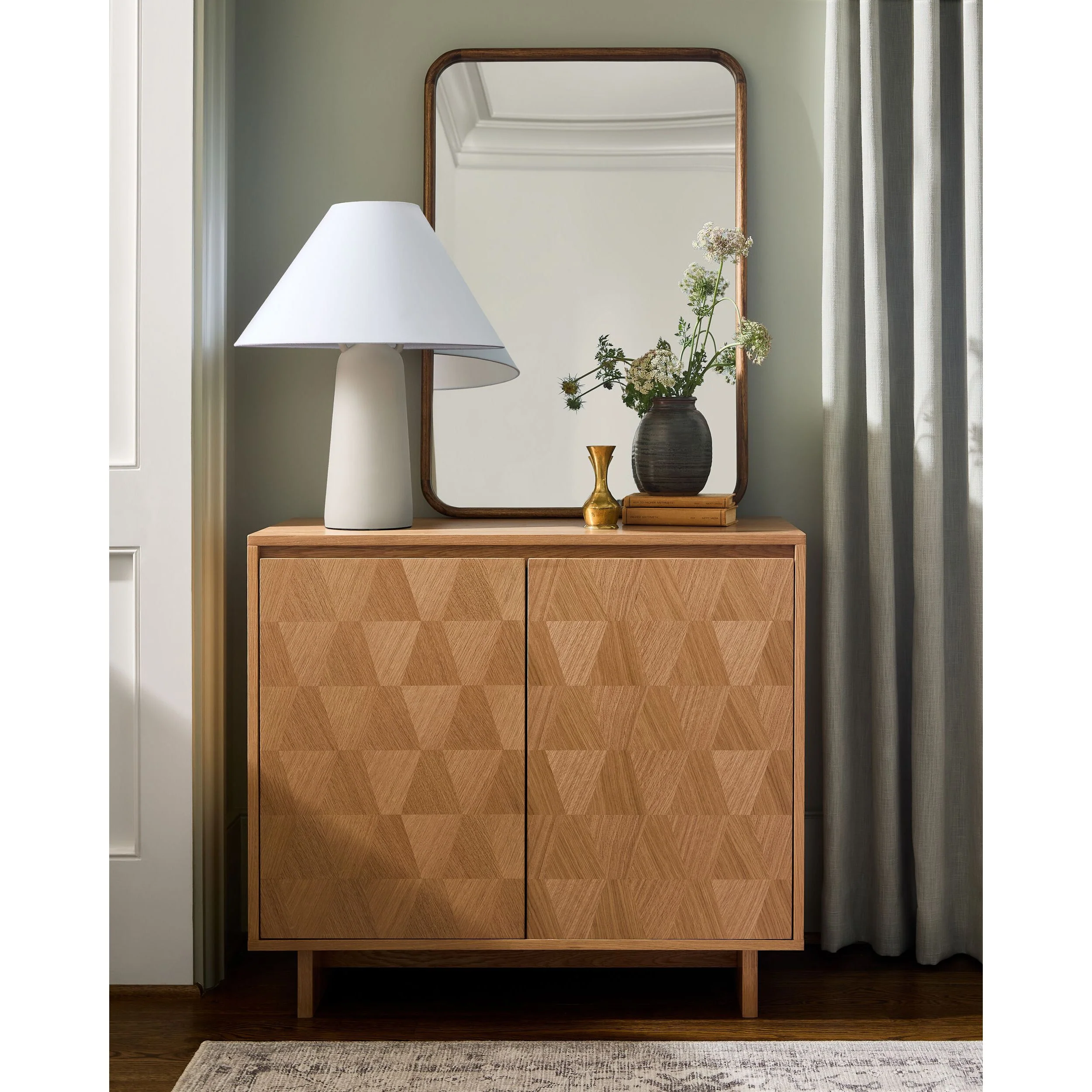 Becki Owens x LIVABLISS Ventana Wood Cabinet in Brown Oak - Image 3