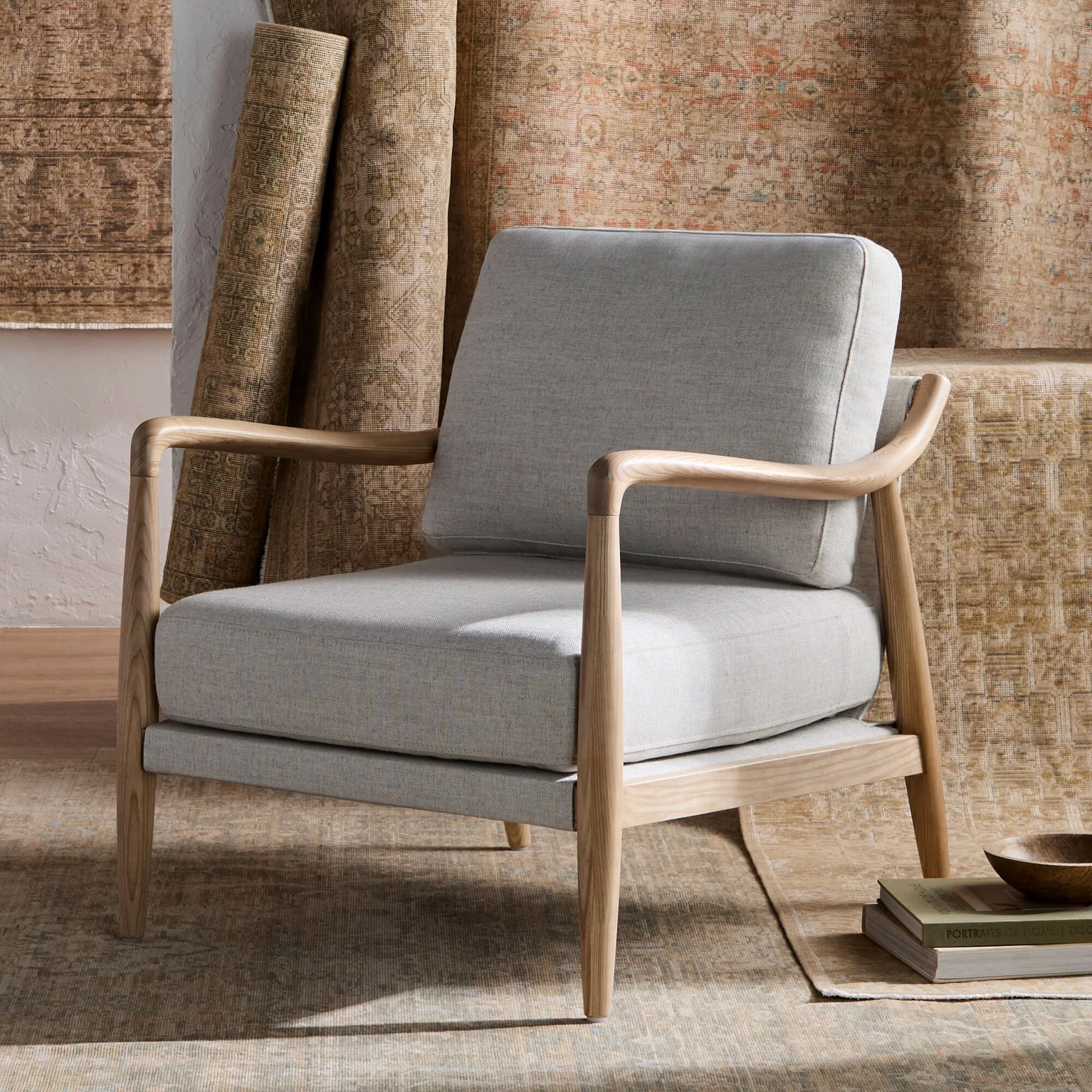 Becki Owens x SURYA Gaviota Accent Chair in Beige - Image 3