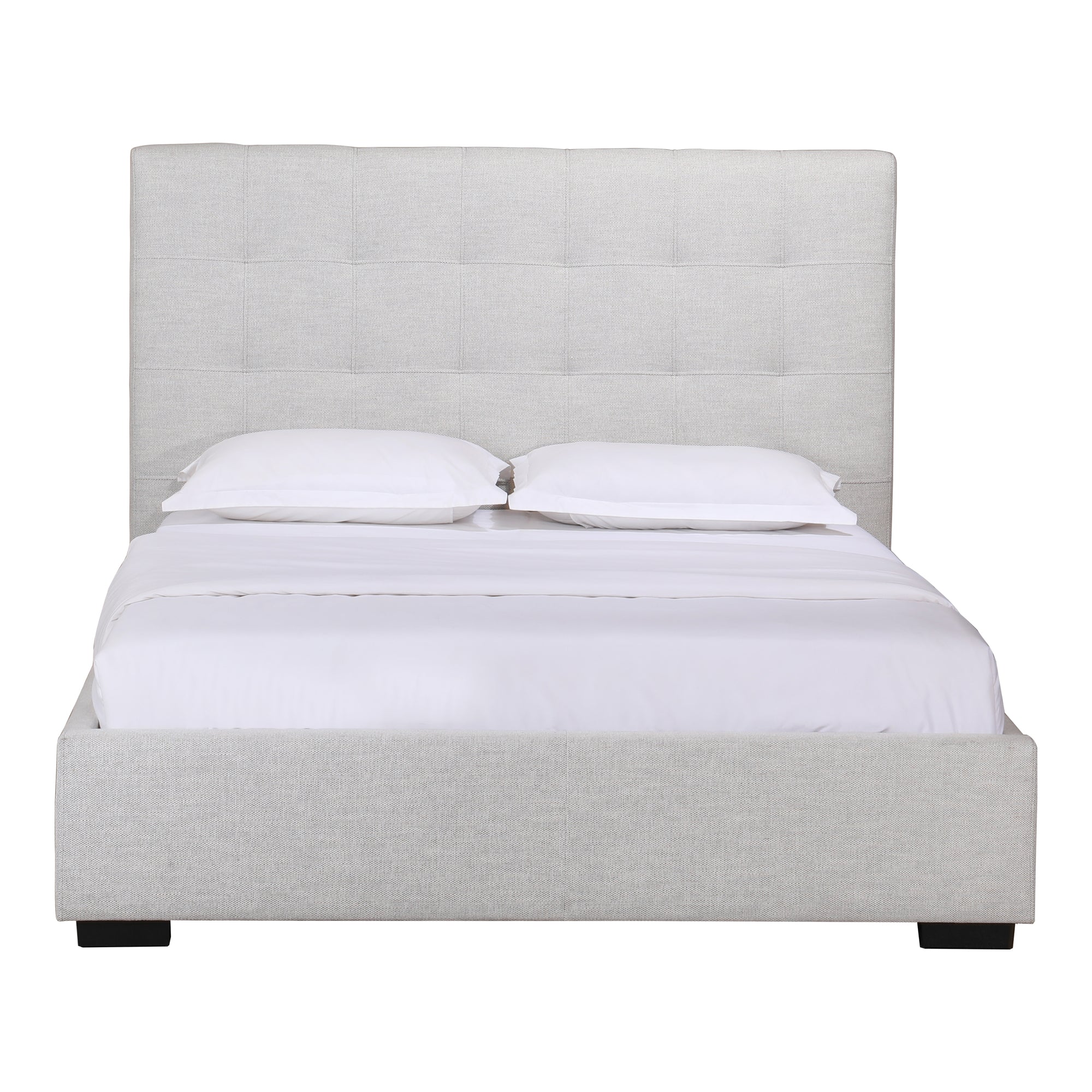 Moe's Home Collection Belle Cream Tufted Upholstered King Size Bed with Storage - Image 3