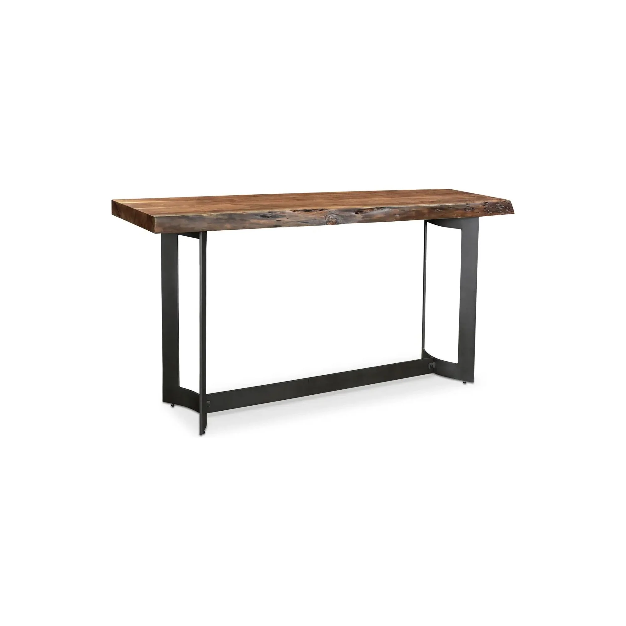 Moe’s Home Collection Bent Acacia Wood Live Edge Console Table With Iron Frame - Image 6