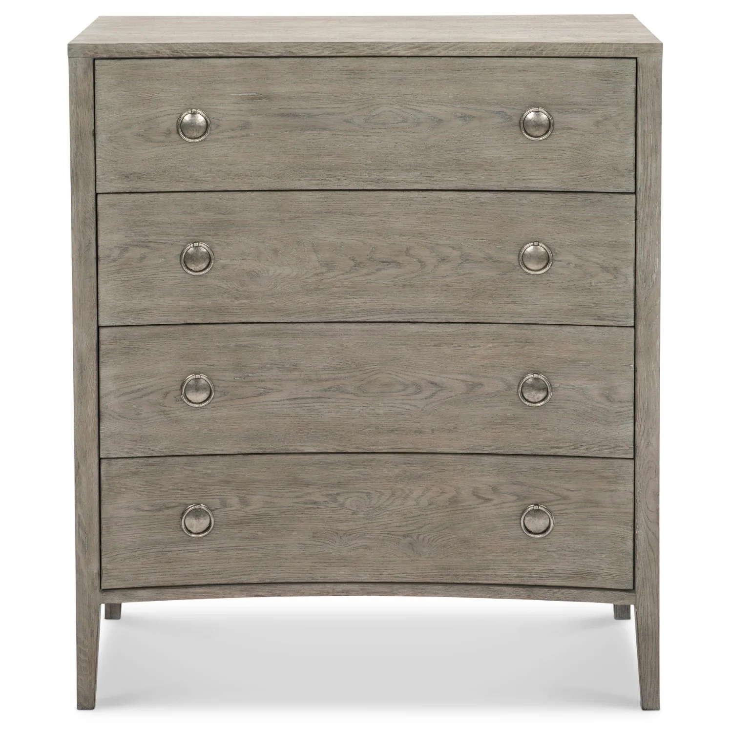 Bernhardt Albion Collection Four Drawer Tall Chest ~ Pewter Finish - Image 4