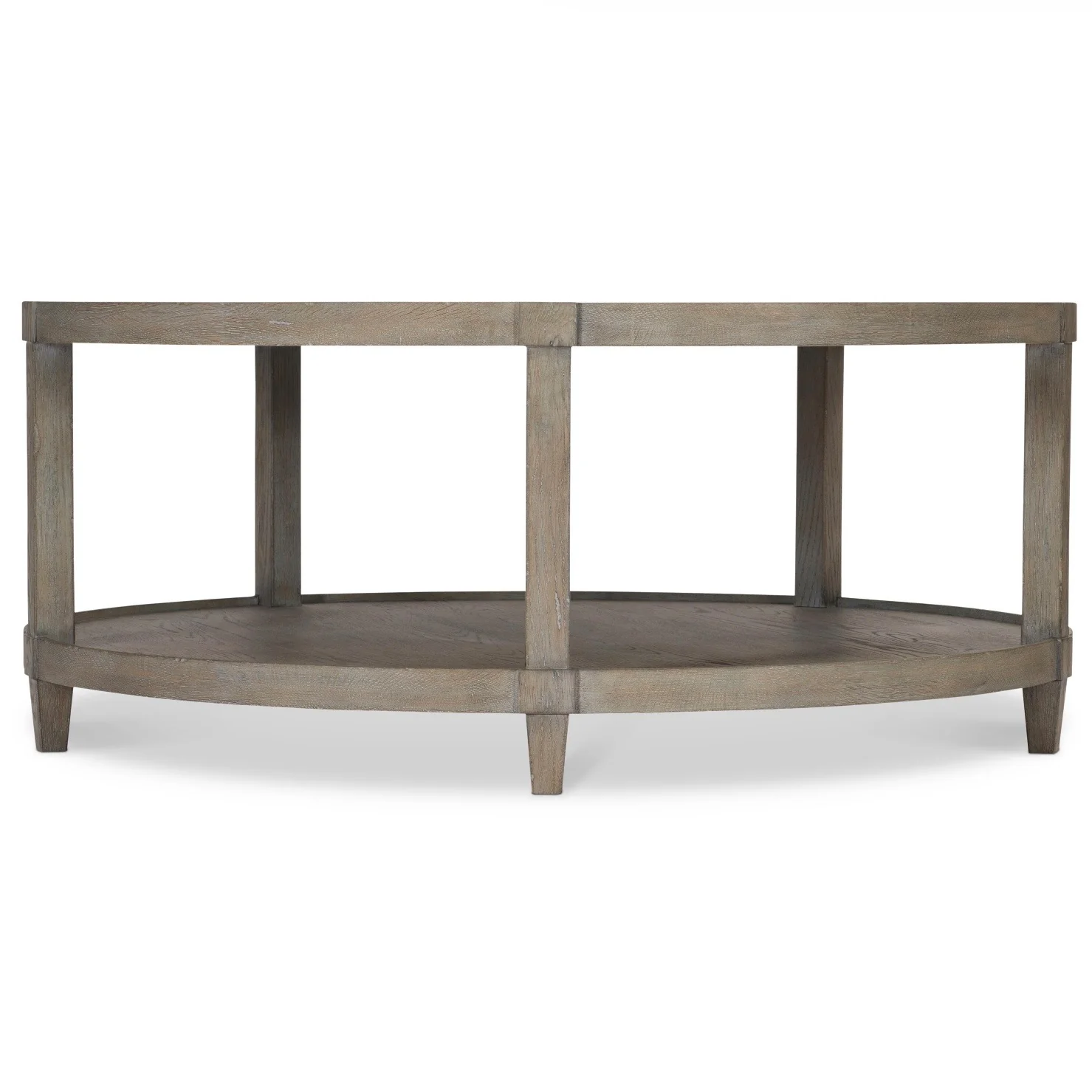 Bernhardt Albion Collection Round Two Shelf Cocktail Table ~ Pewter Finish - Image 4
